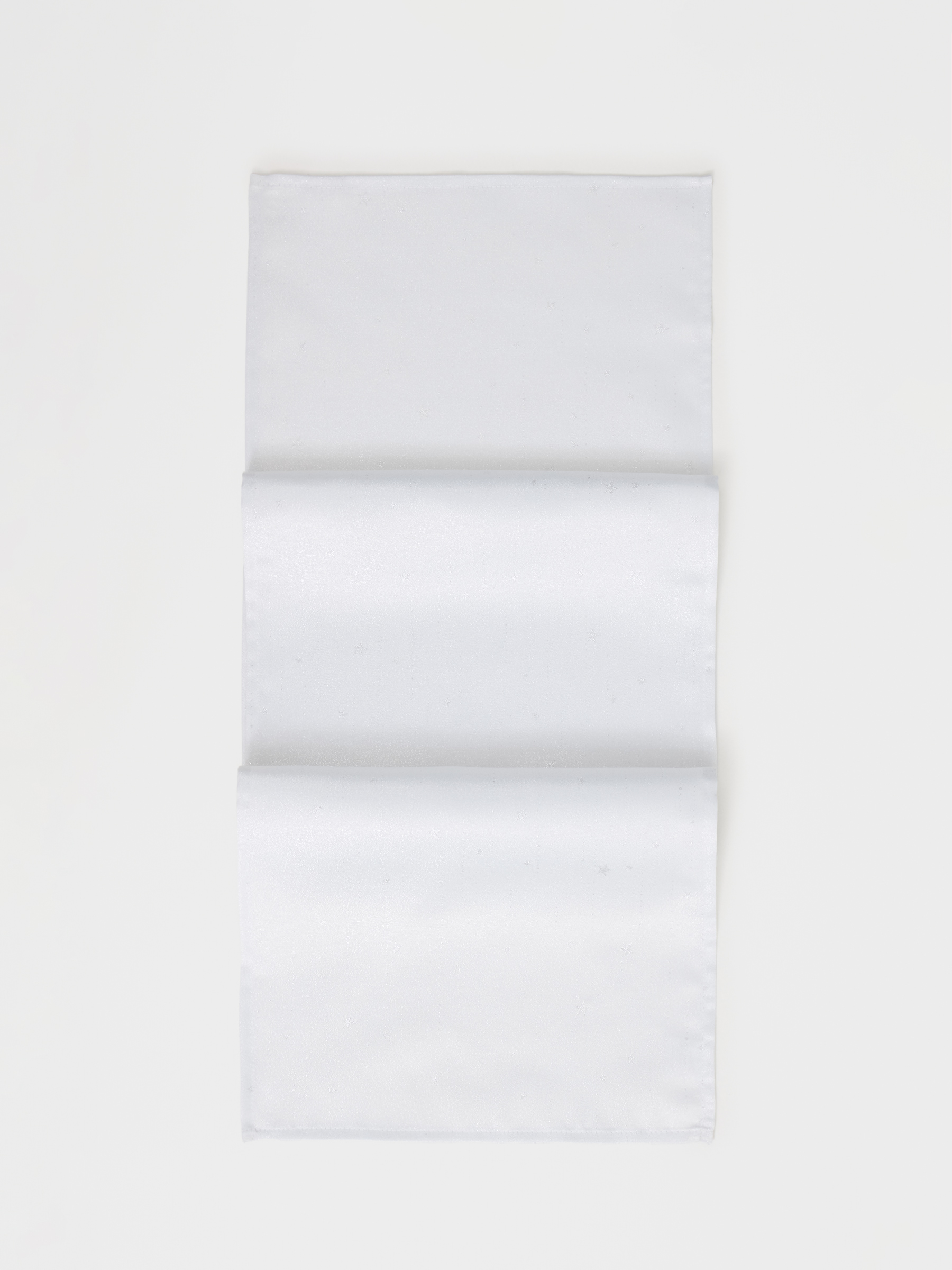 Table runner, 40x160 cm, jacquard, polyester, light grey, Silver stars, Starlight, image-0