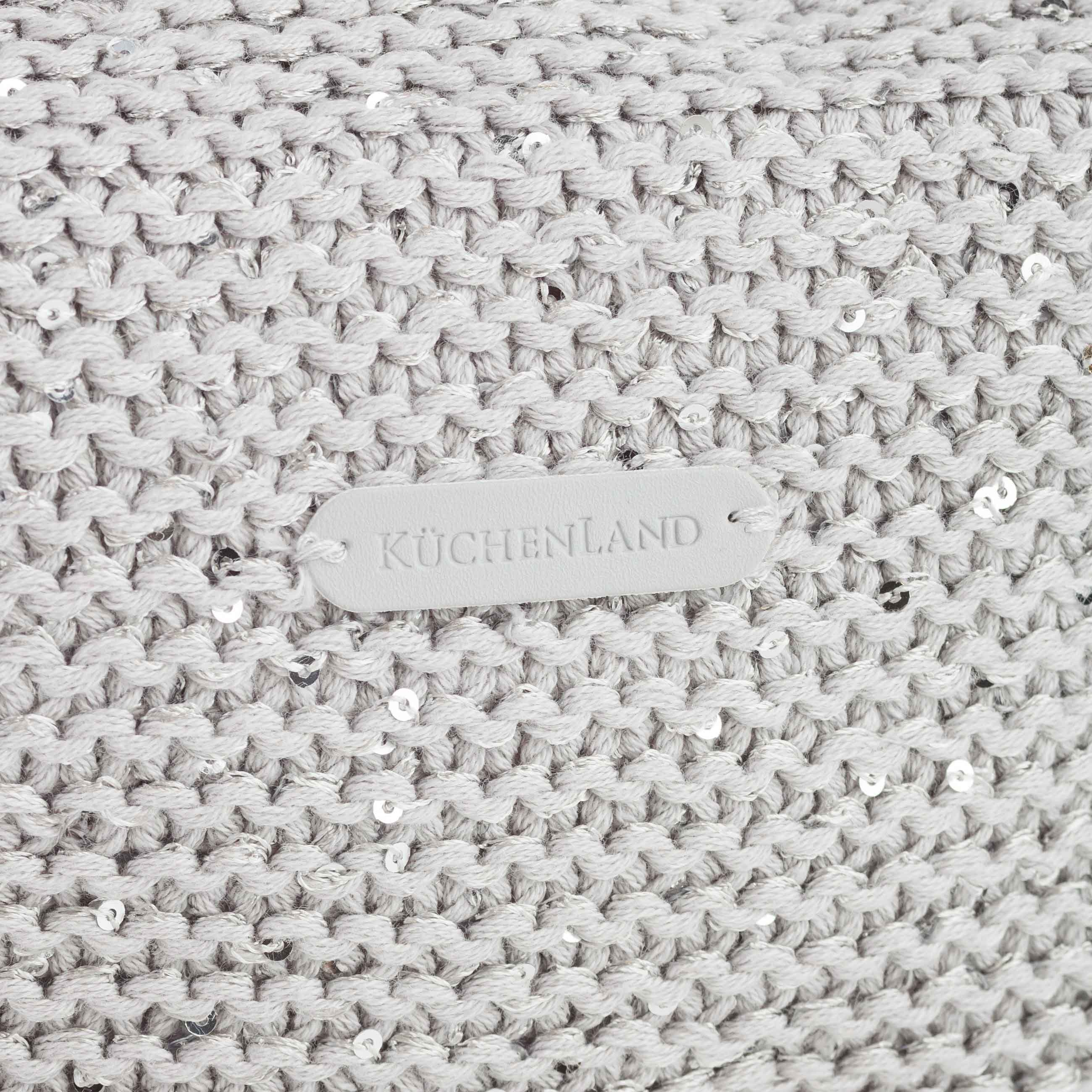 Cosmetic bag, 20x10 cm, cotton / plastic, silver-grey, Node, image-1