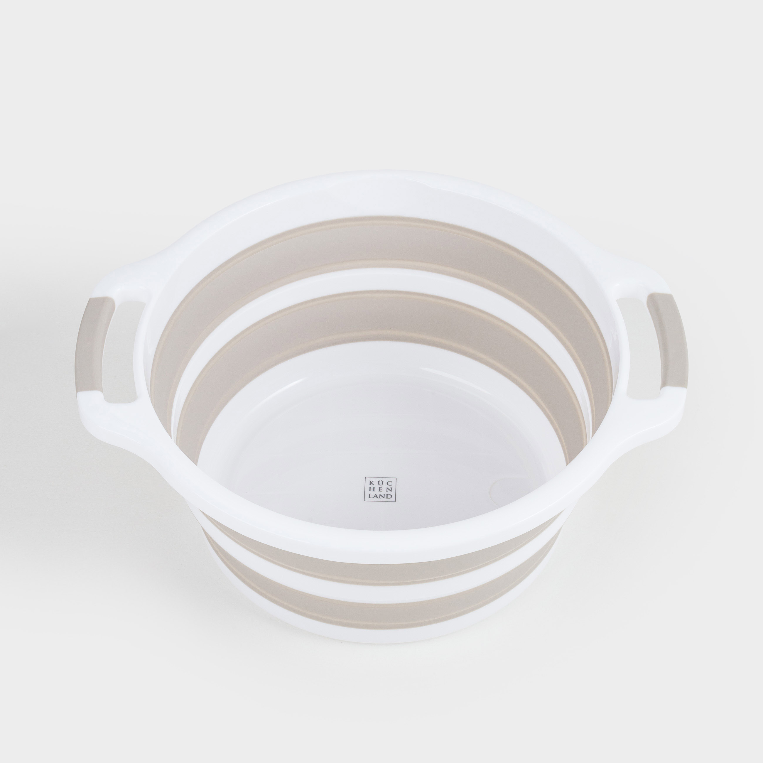 Folding basin, 22 l, plastic / rubber, grey-beige, Foldaway, image-3