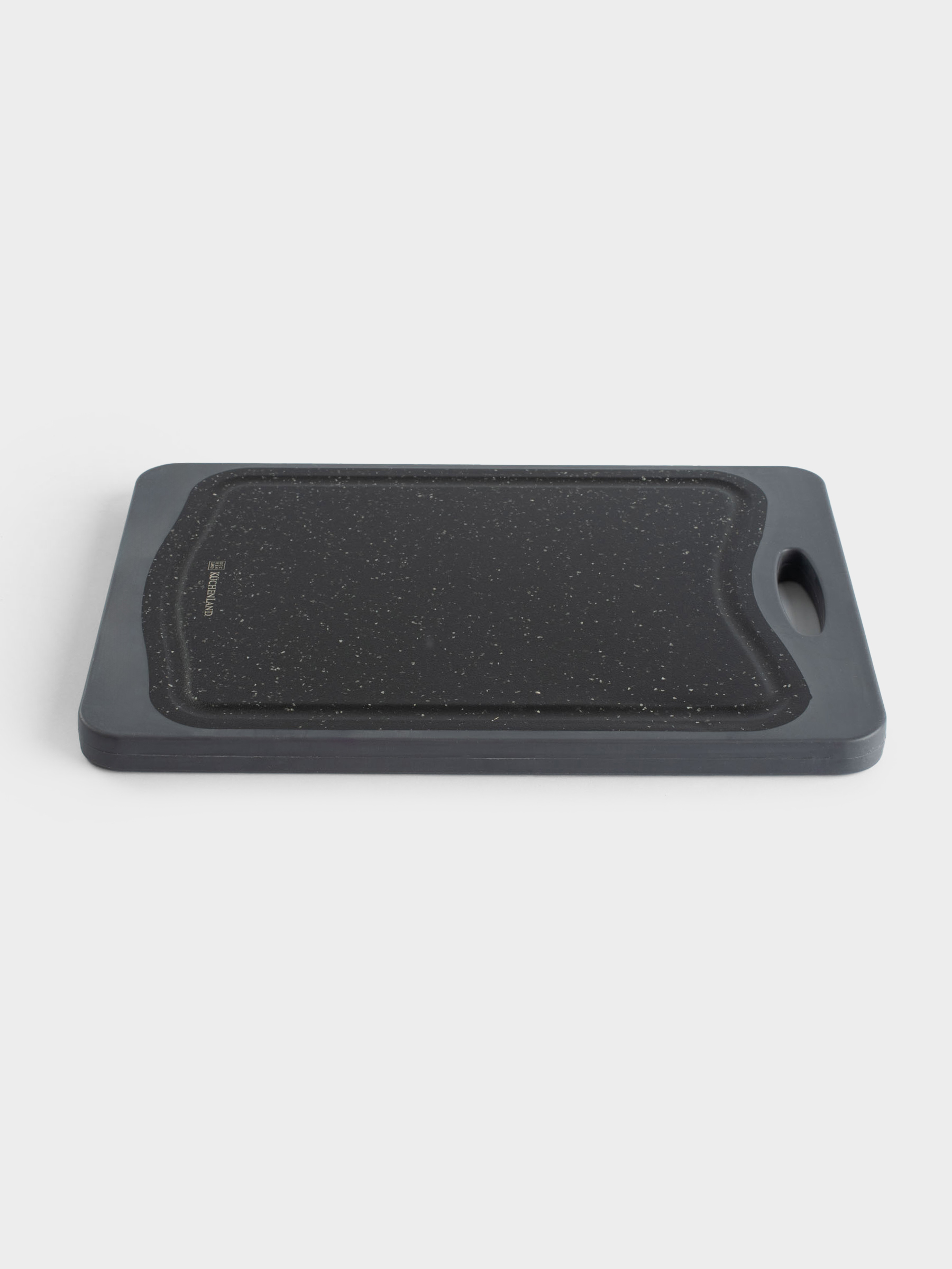 Chopping board, 28,5х20 cm, 2-sided, Bamboo/Plastic, black, Marble Bamboo, image-5