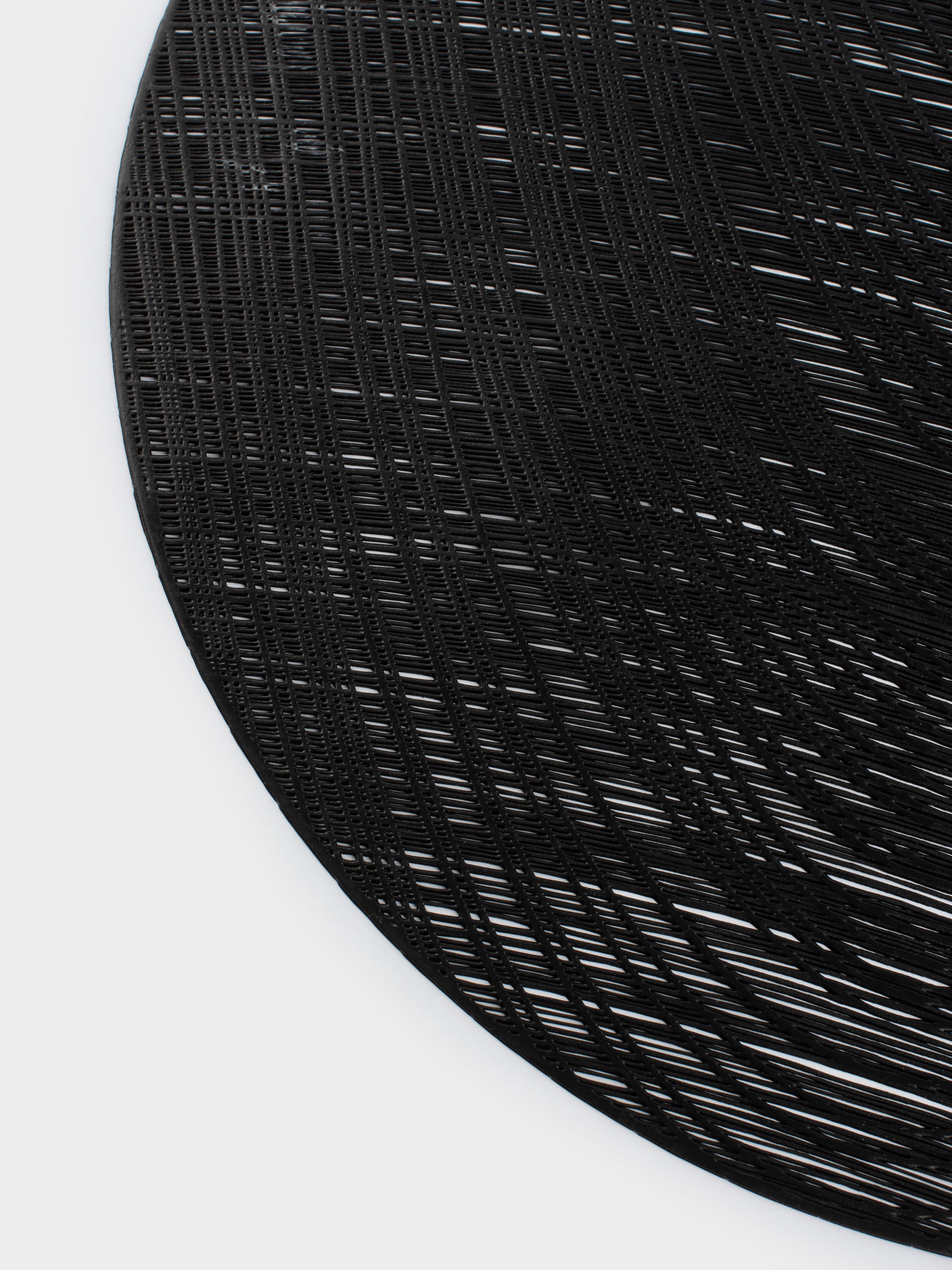 Napkin for appliances, 38 cm, PVC, round, black, Azhur Grid, image-3