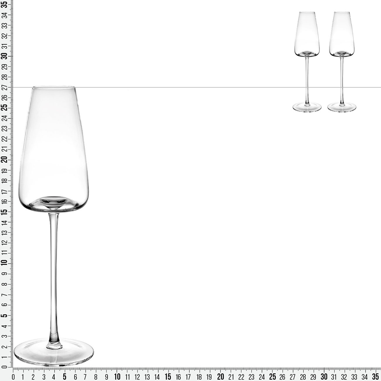 Drinking glass, 270 ml, 2 pcs, glass, Sorento, image-6