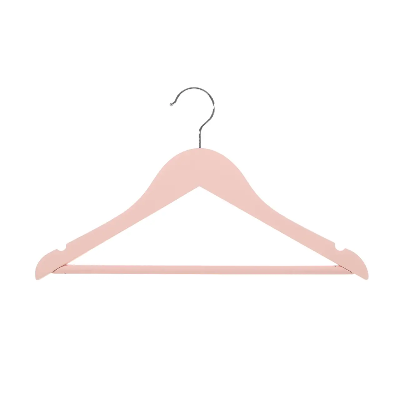 Hanger, 35 cm, 3 pcs, children's, wood, pink, Wooden house, image-0