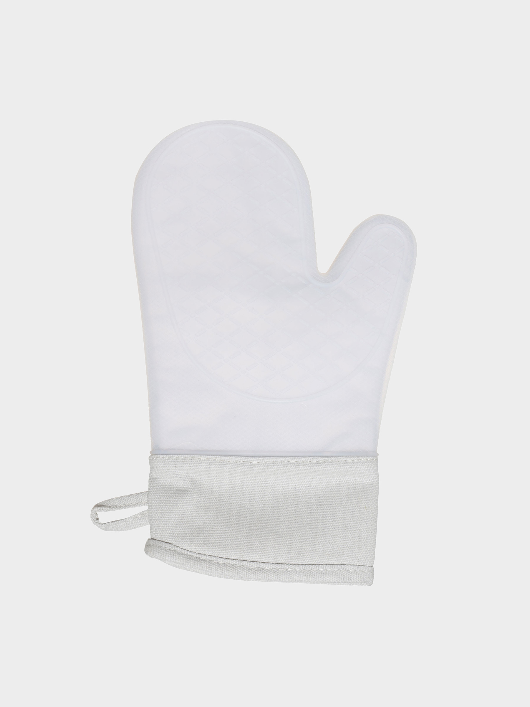 Mitt holder, 21x30 cm, silicone/cotton, beige, Lettering, image-1