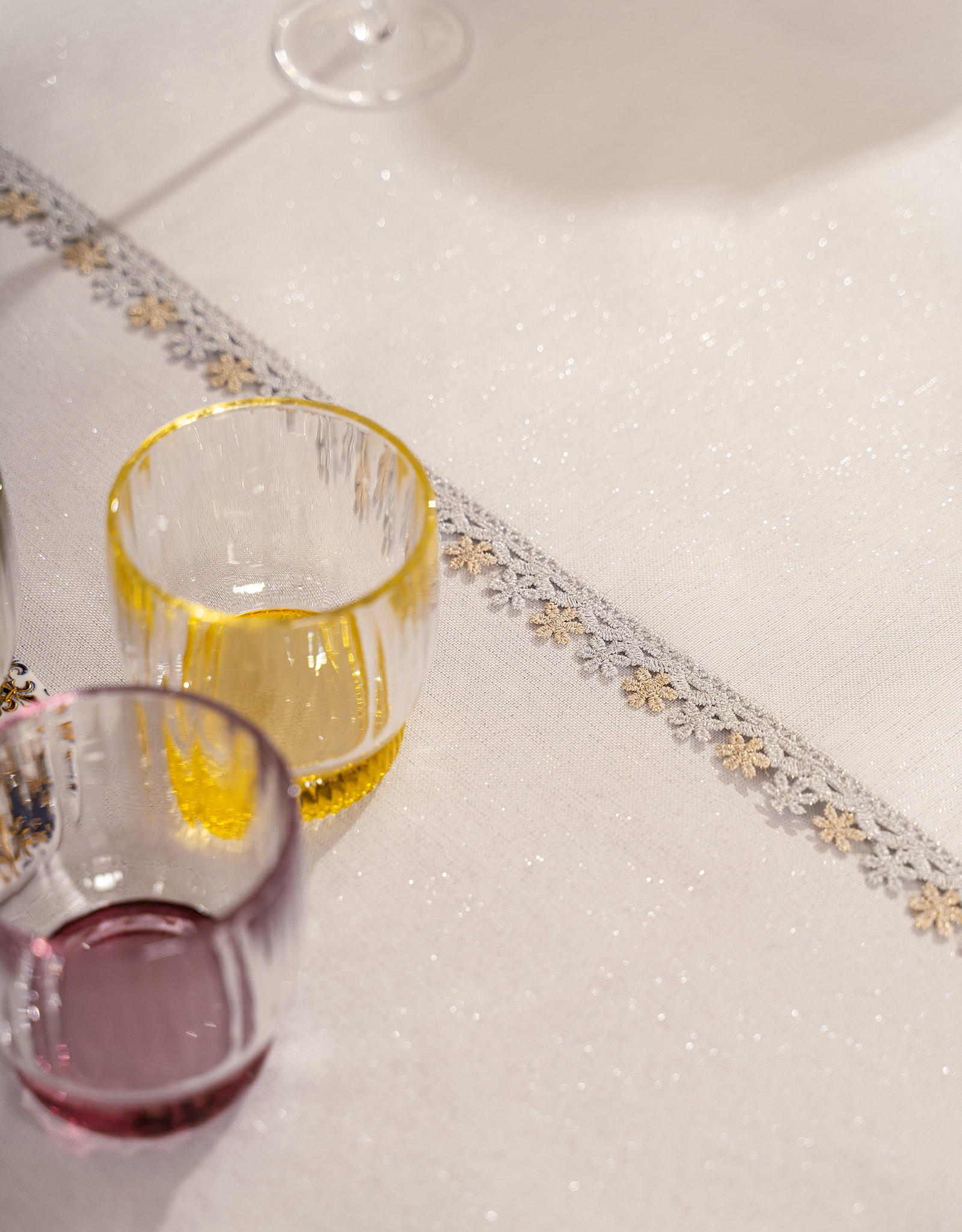 Table runner, 40x160 cm, polyester, white, Floral lace, Flower lace, image-5