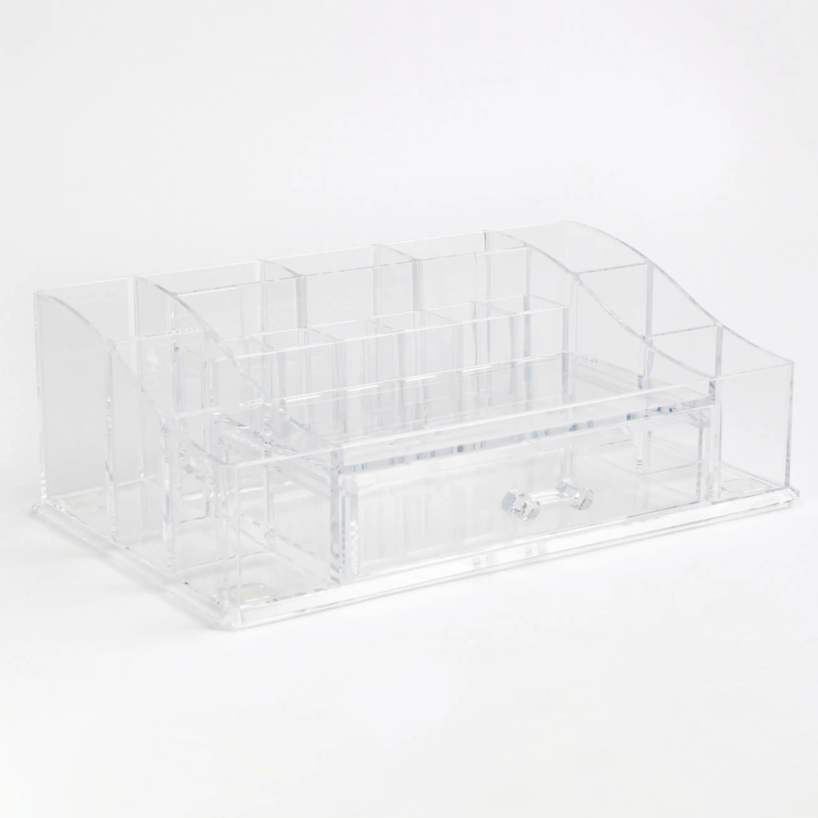 Organizer for cosmetics, 28x9 cm, 16 units, with drawer, plastic, Basic, image-0
