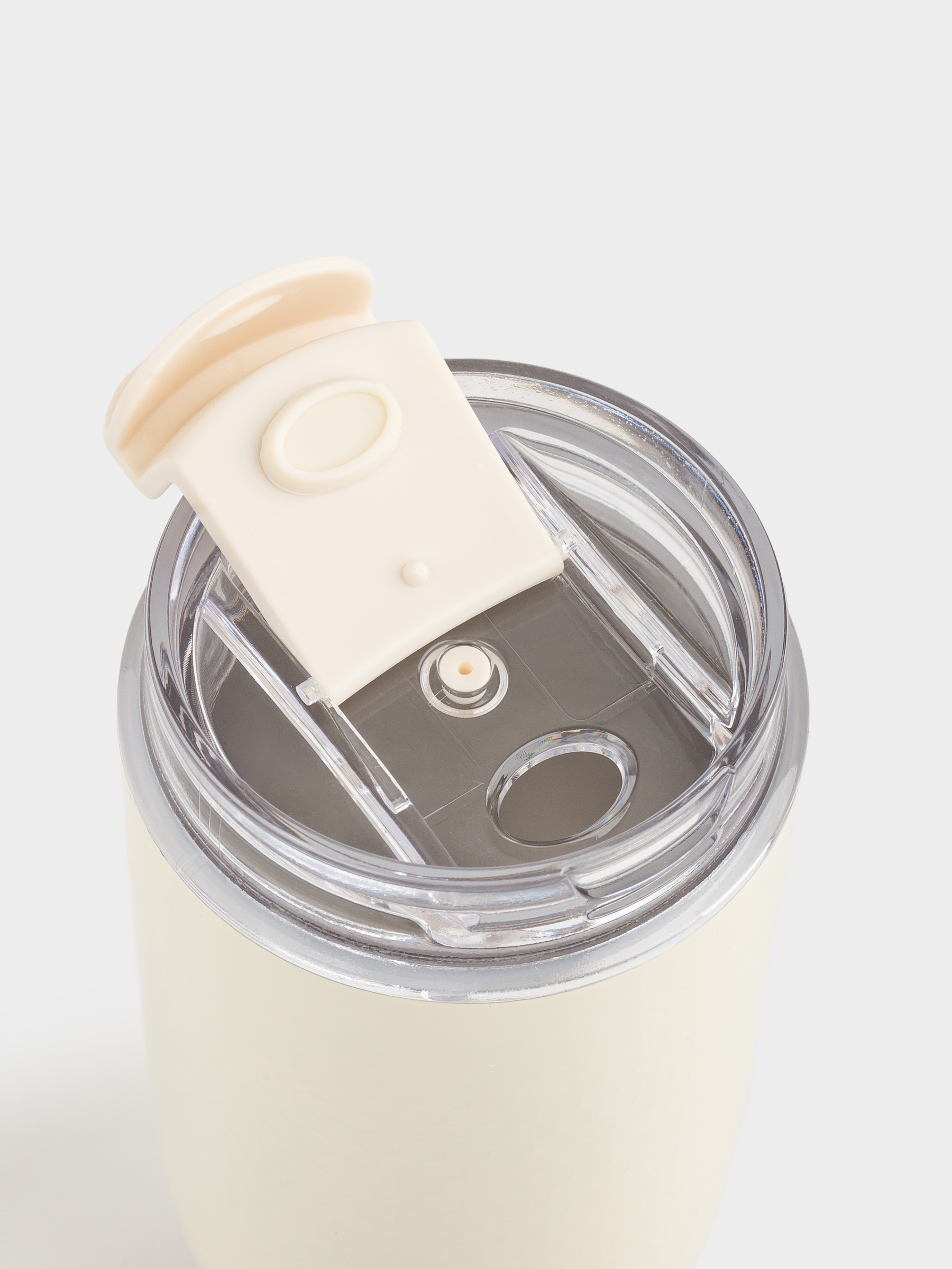 Thermo mug, 240 ml, steel / plastic, beige, Country, image-2