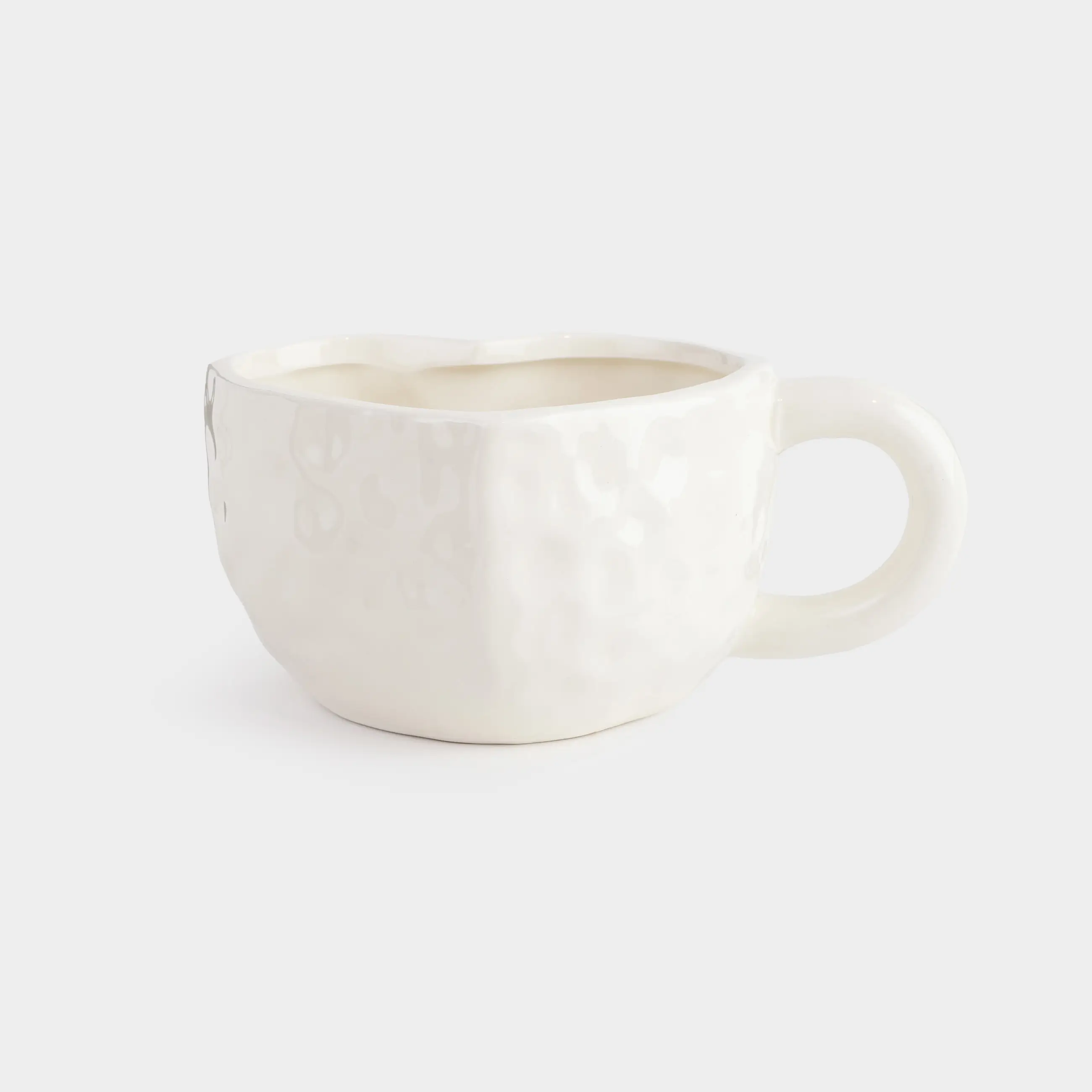 Mug, 500 ml, ceramic, milky gold, Heart, Crumple amour, image-0