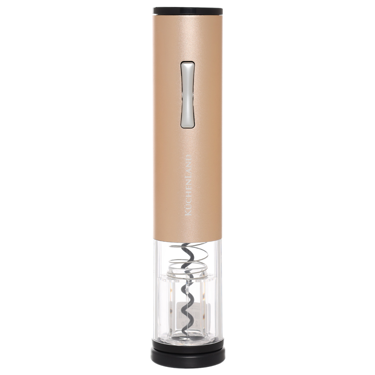 Electric corkscrew, 22 cm, with foil cutter, metal / plastic, LED B, Golden, Bar, image-3