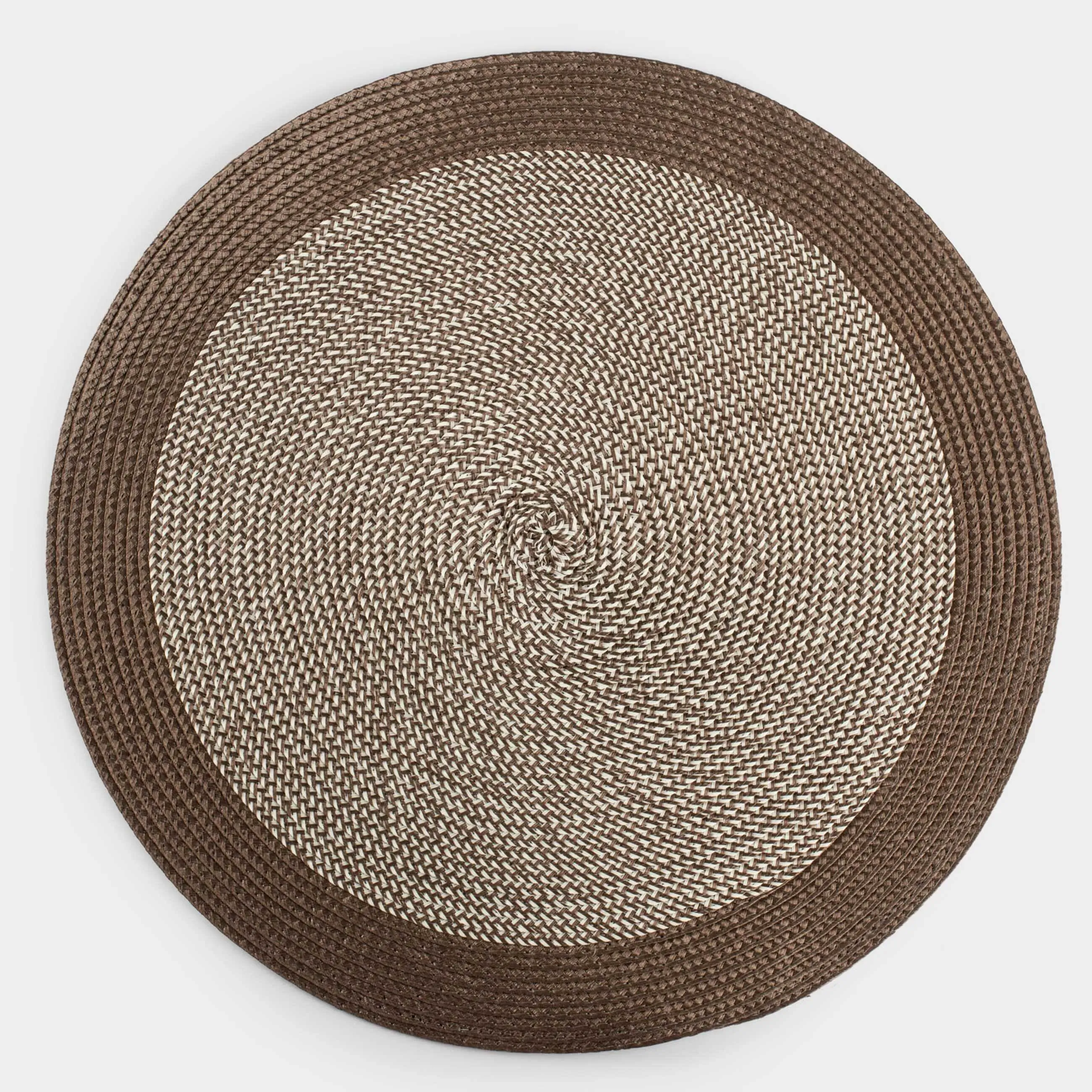 Placemat, 38 cm, polypropylene, round, beige-brown, Circle