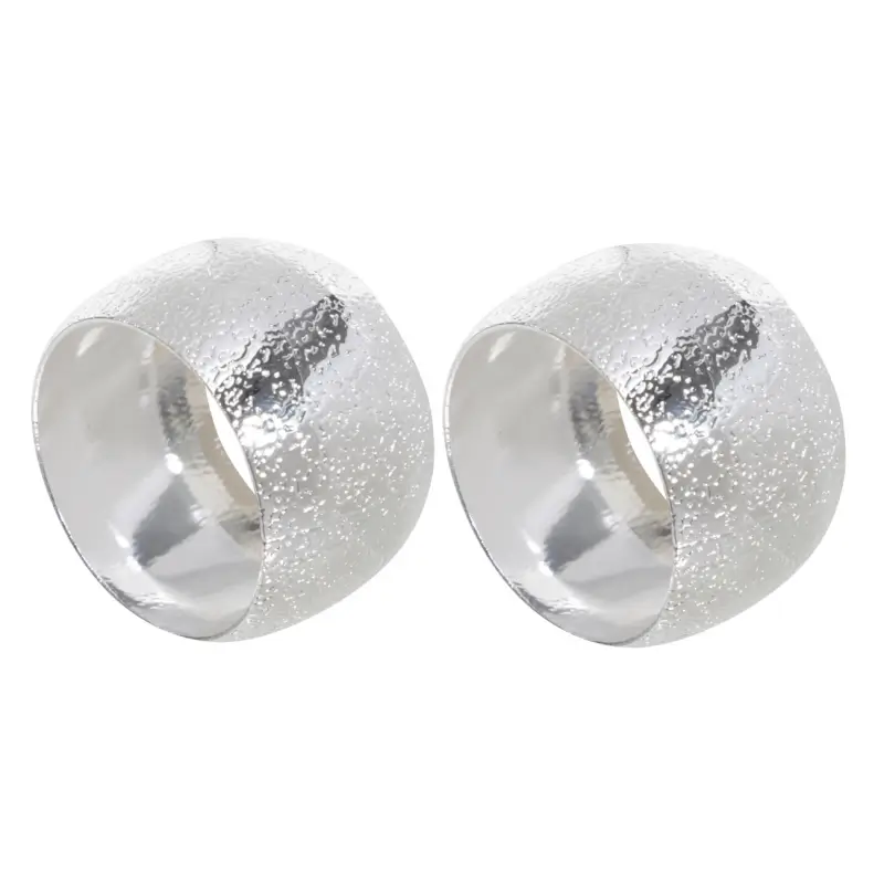 Napkin ring, 5 cm, 2 pcs, metal, silver, Ring, Fantastic R ,image-0