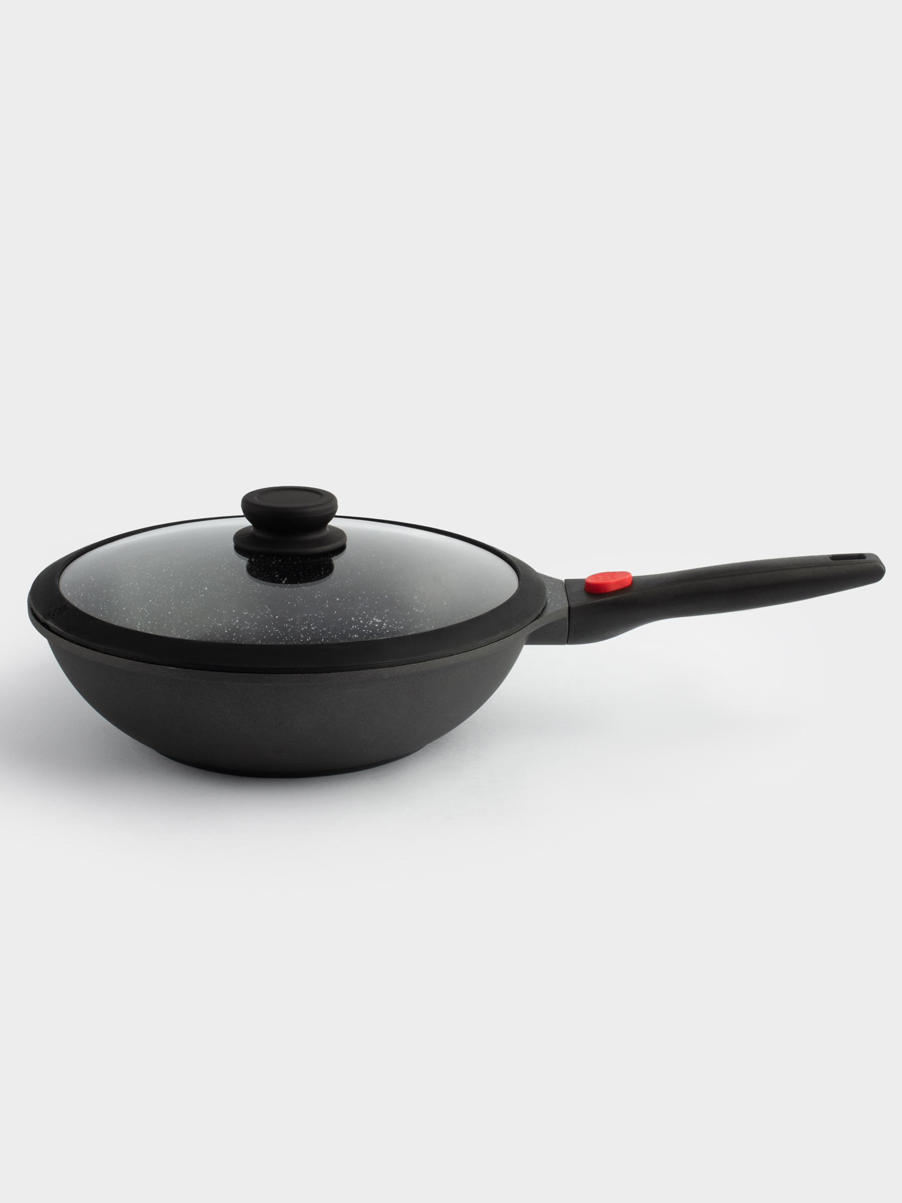 Wok, 28 cm, with lid, removable handle, coated, aluminum, Solution Red 2, image-2