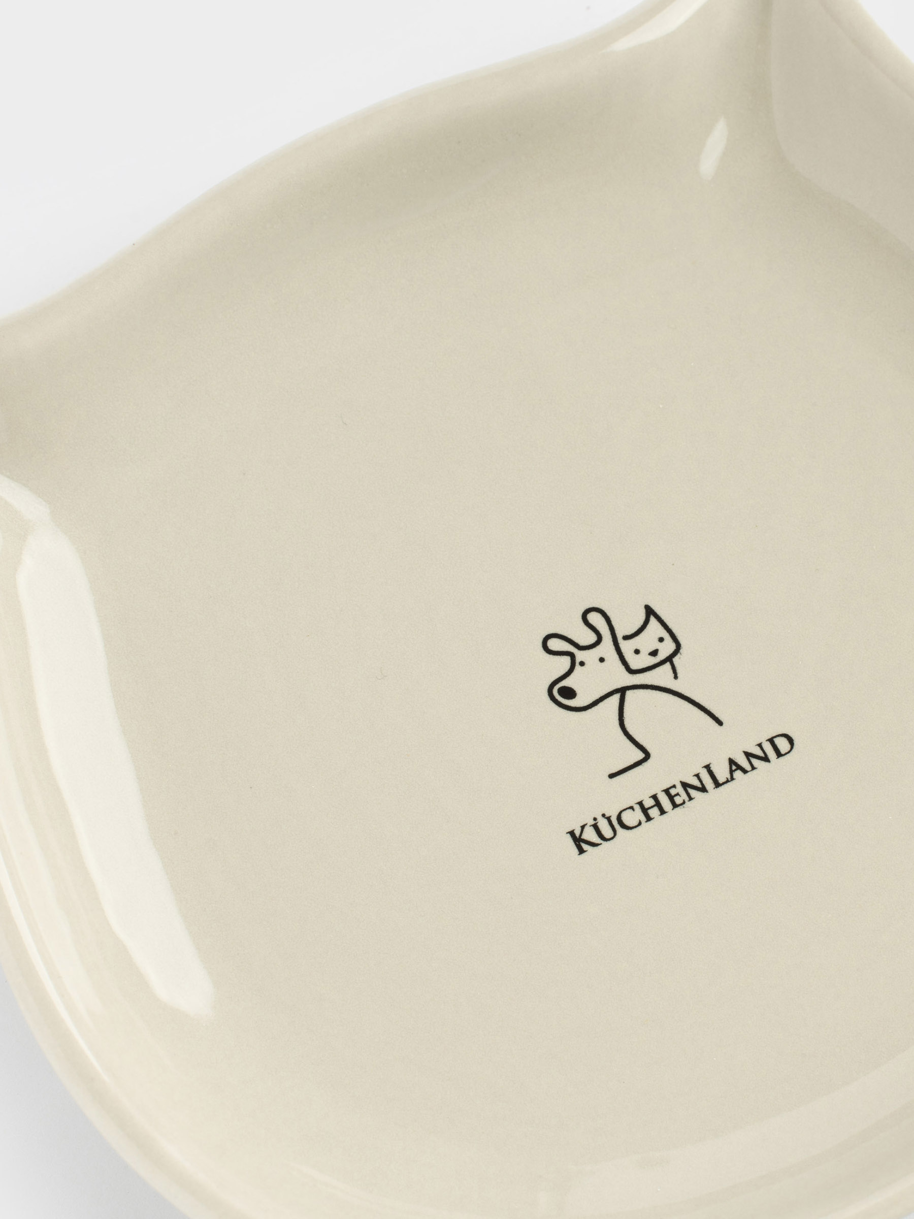 Pet bowl, 14x13 cm, 100 ml, flat, ceramic, grey, Cat, Whiskers, image-8
