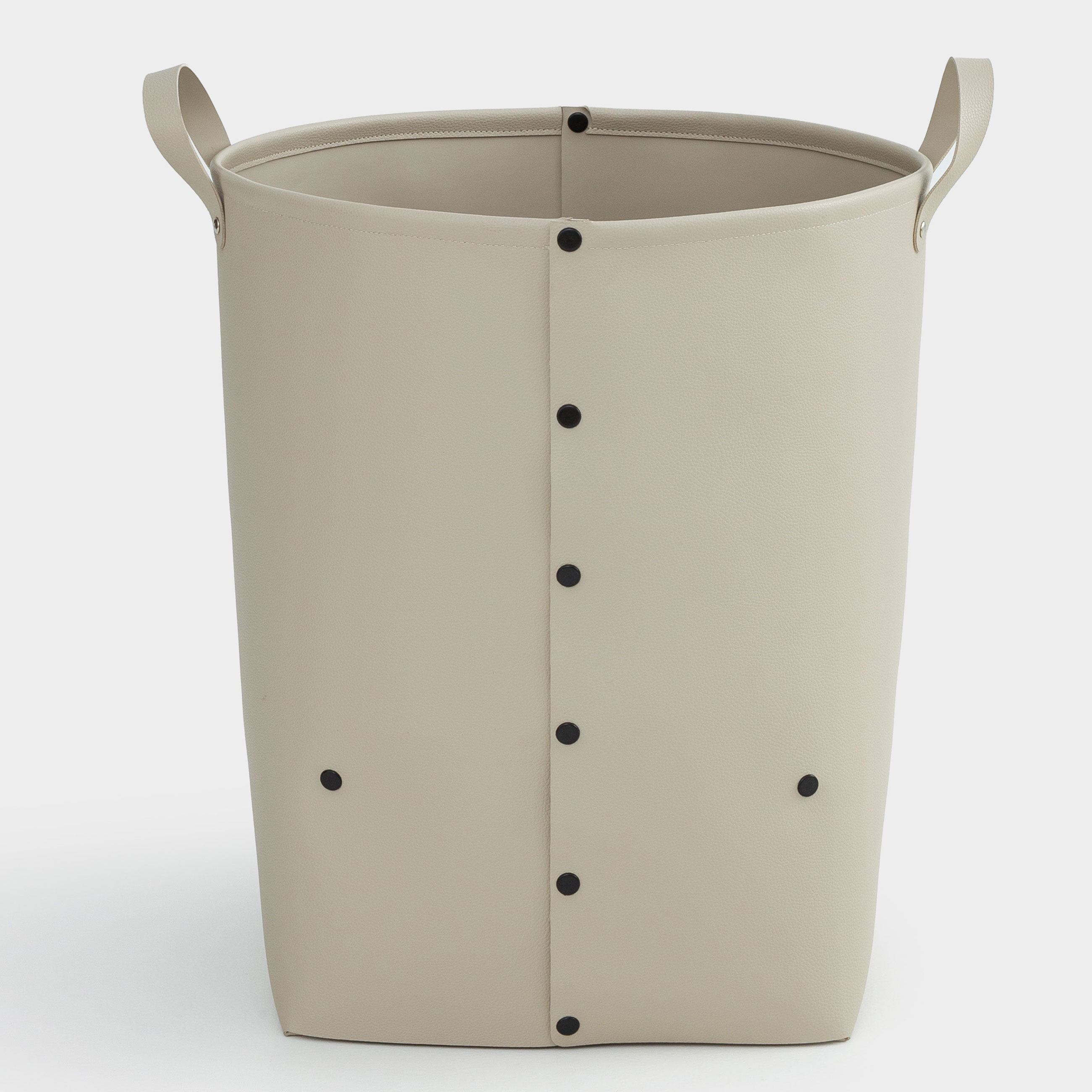 Storage bag, 30x30x45 cm, with handles, PU leather, Rectangular, Beige, Rock, image-0