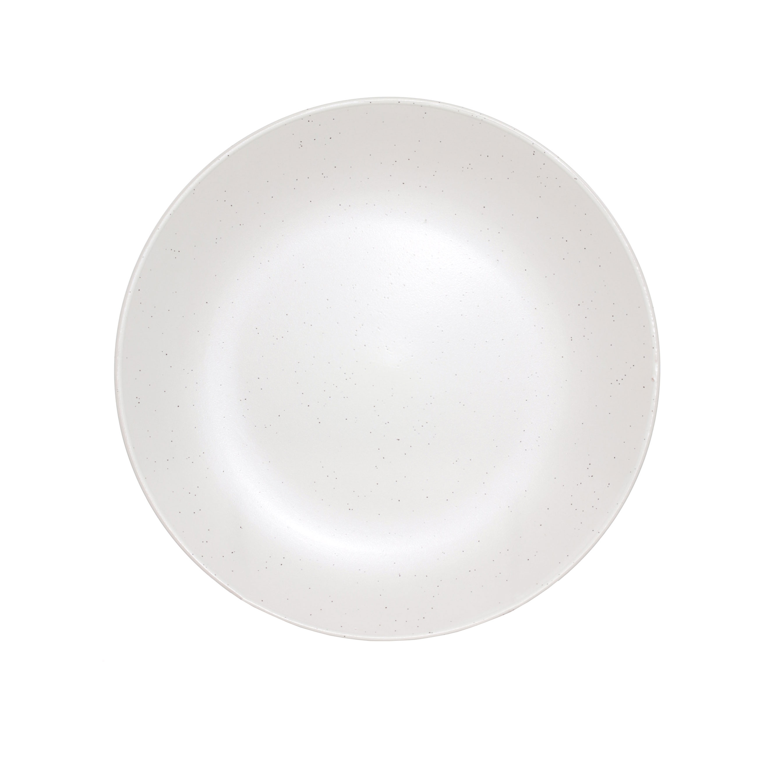 Dining set, 6 pers, 18 pr, ceramic, milk, speckled, Particle