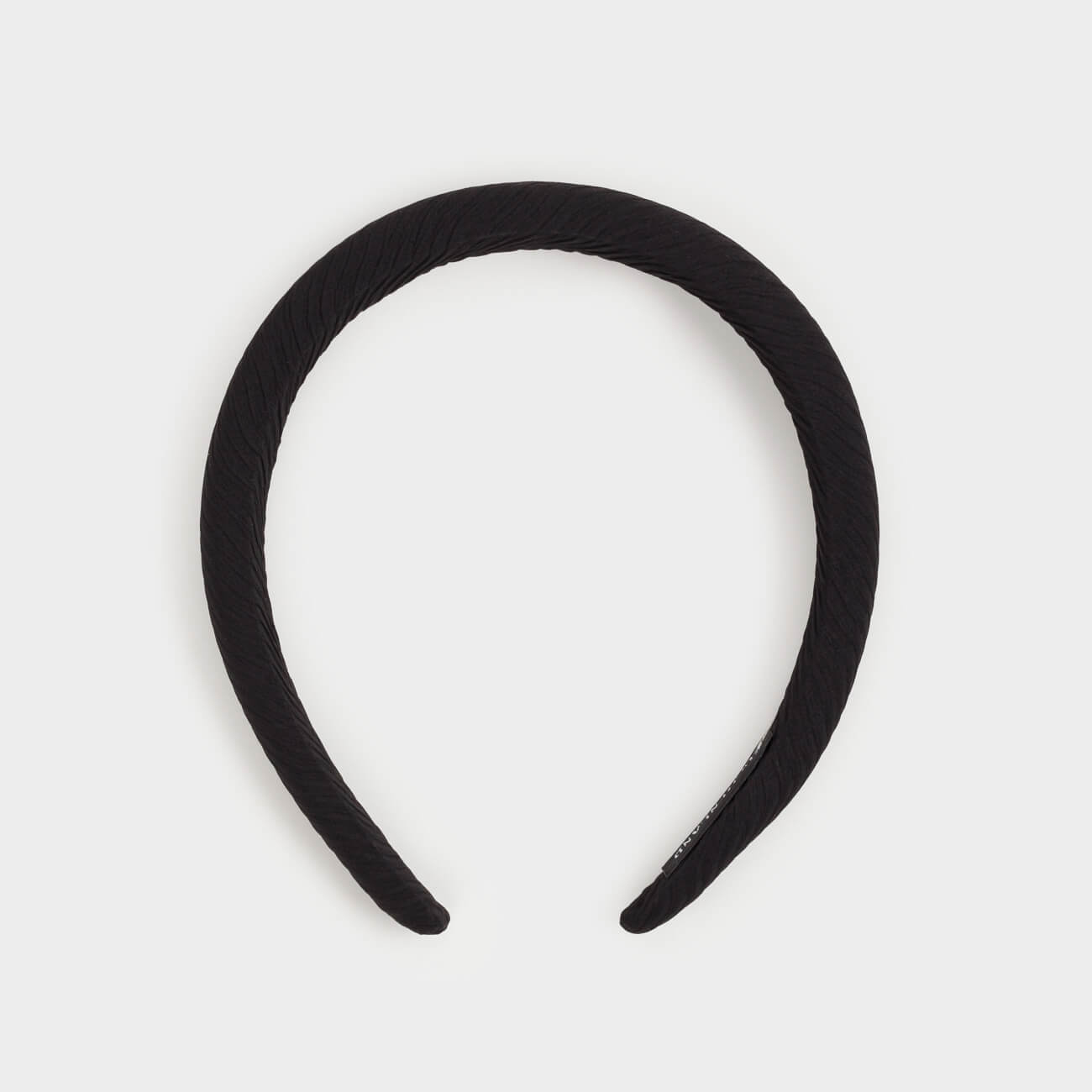 Hair band, 14x16 cm, Polyester / plastic, Black, Lines, Basic