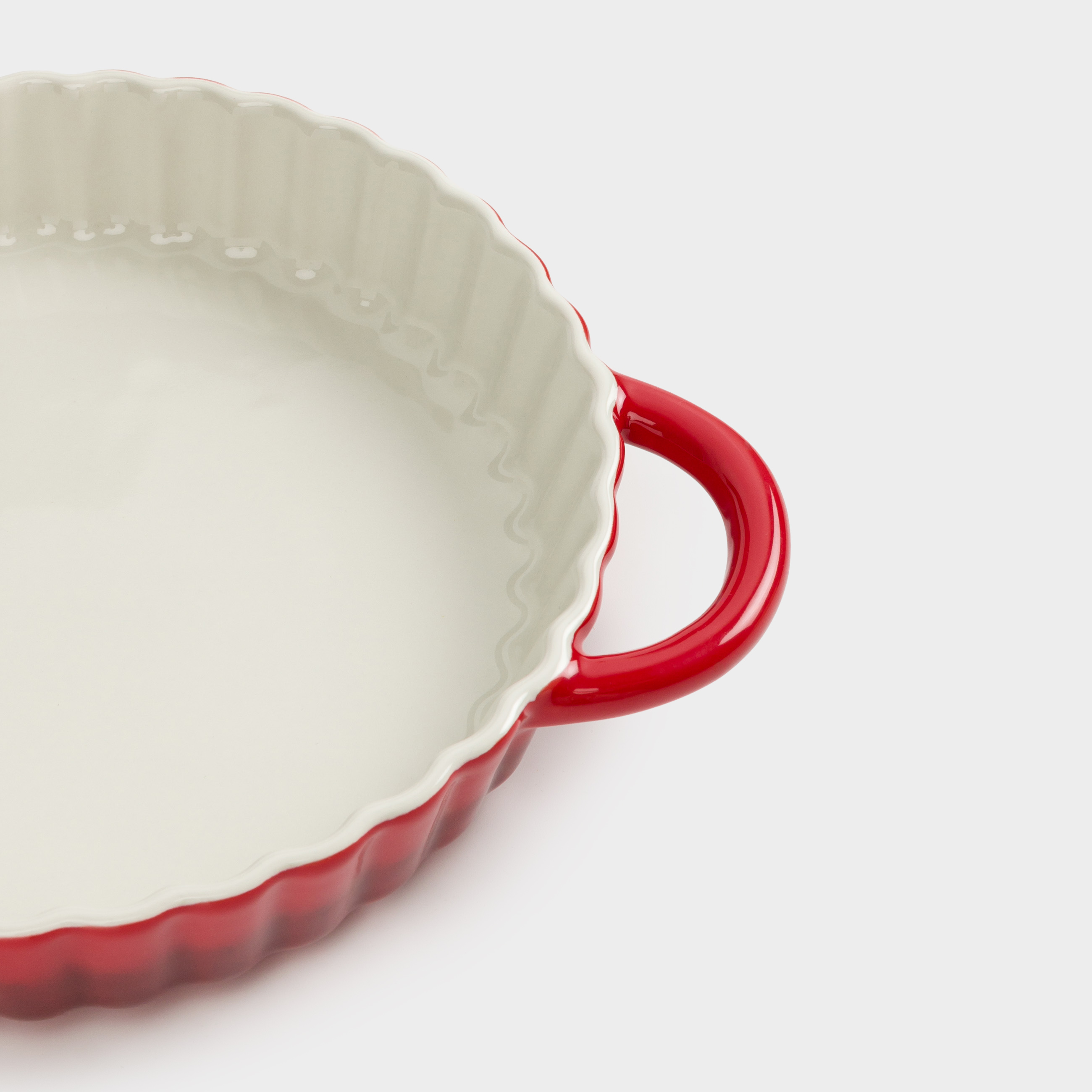 Baking dish, 28 cm, ceramic, round, burgundy, Gradient, Cakes gradient