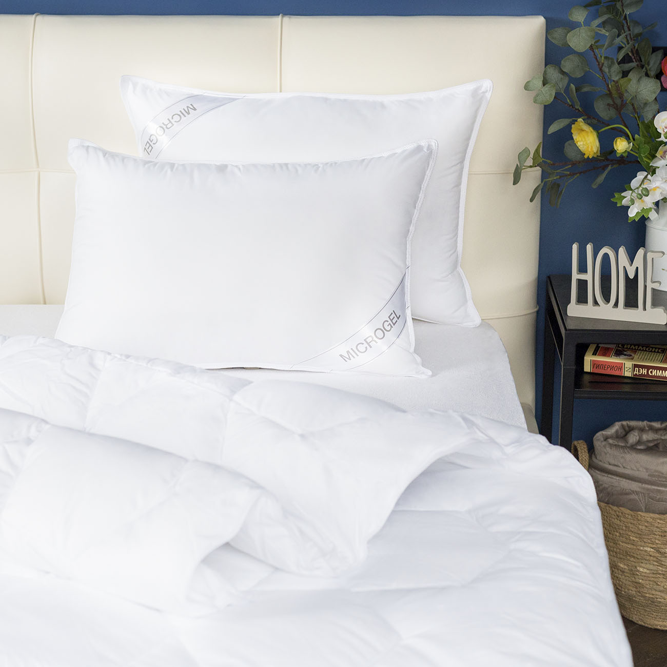 Pillow, 50х70 cm, microfiber/microgel, Microgel