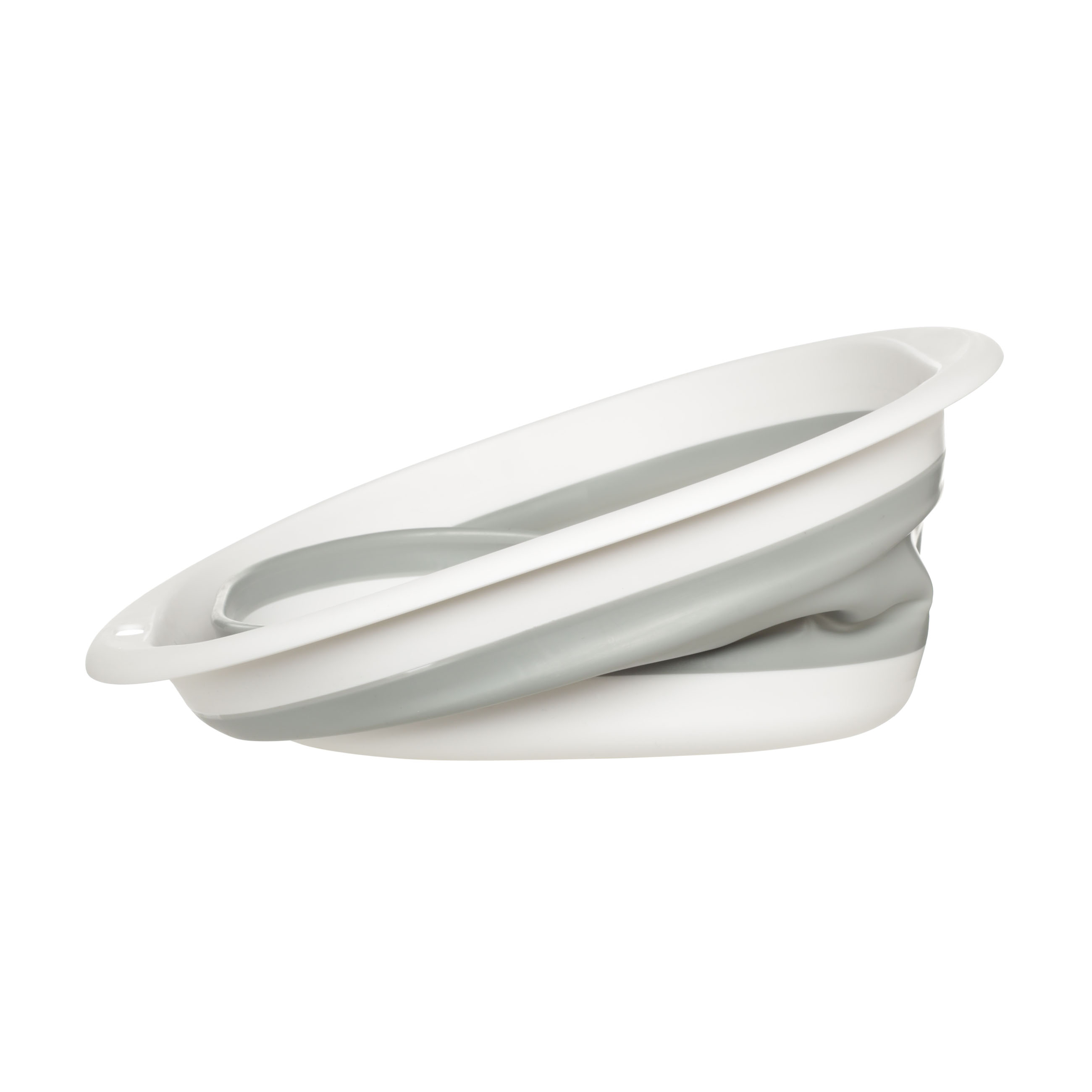 Folding basin, 5 l, plastic / rubber, grey, Foldaway
