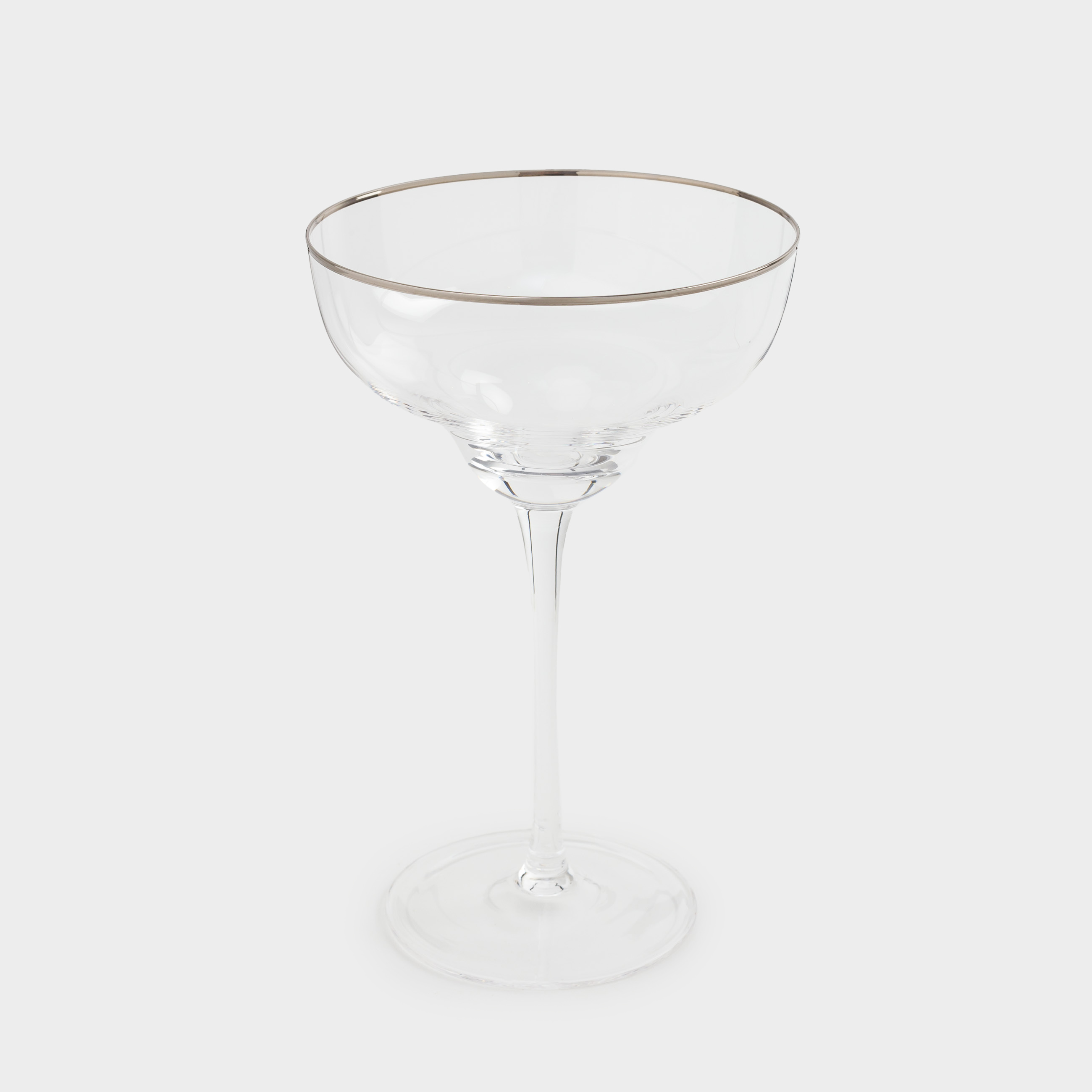 Drinking glass, 250 ml, 2 pcs, glass, with silver edging, Rimini silver, image-3