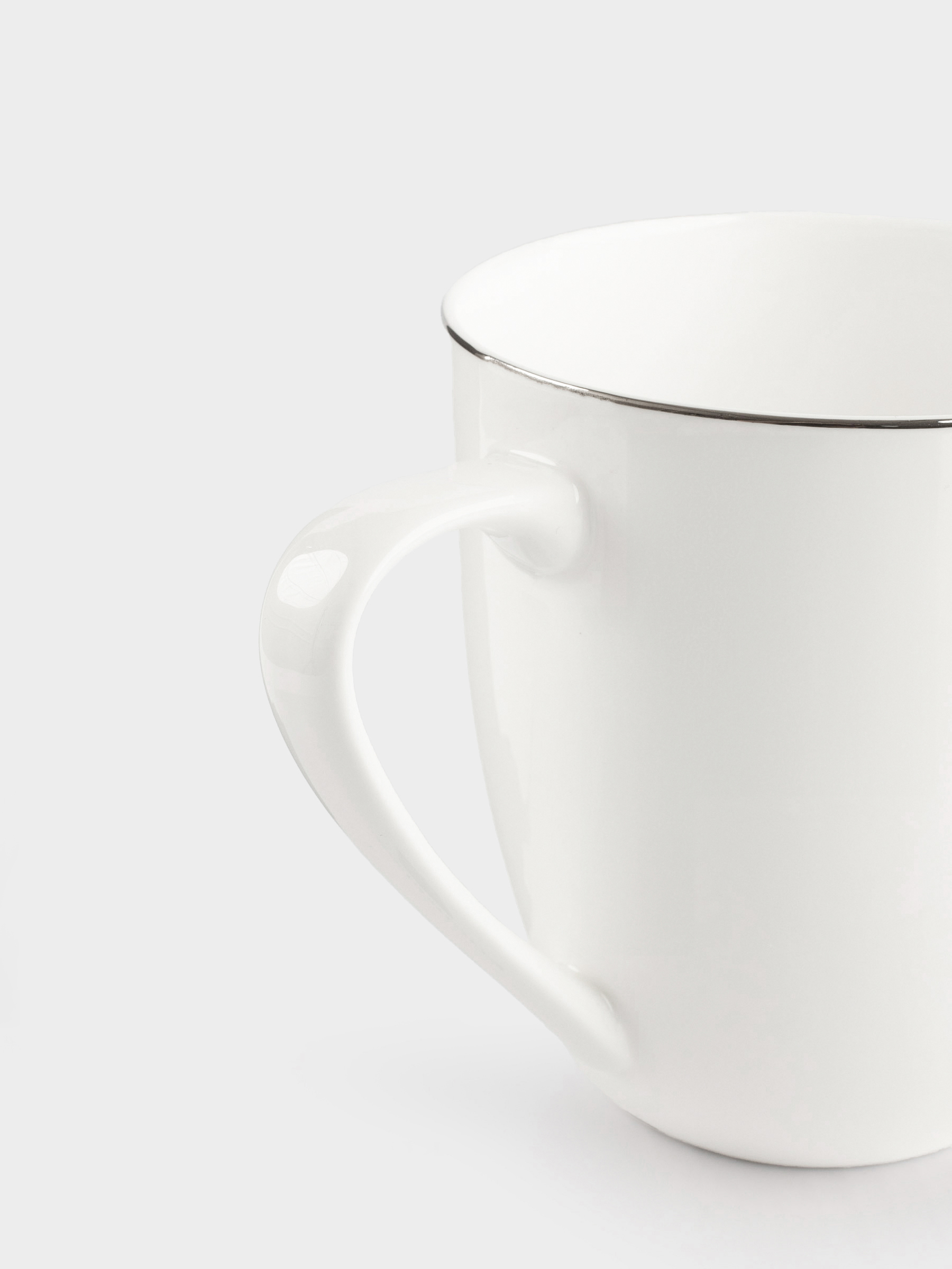 Mug, 450 ml, 2 pcs, porcelain F, white, Ideal silver, image-3