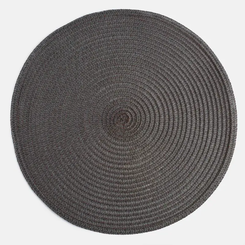 Placemat, 38 cm, polypropylene/PET, Round, Graphite, Basic