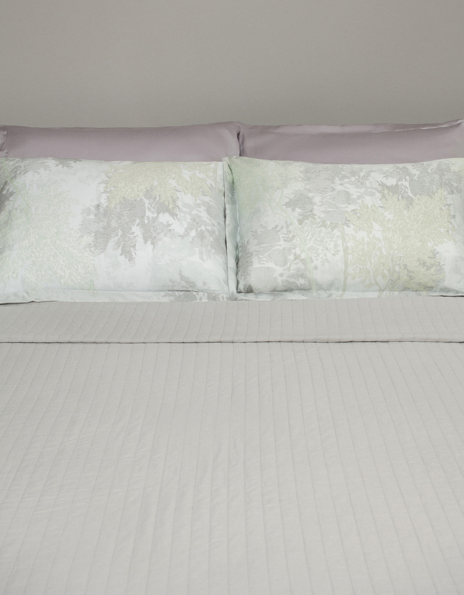 Bedspread, 220x240 cm, quilted, microfiber, grey, Stripes, Stitch, image-1
