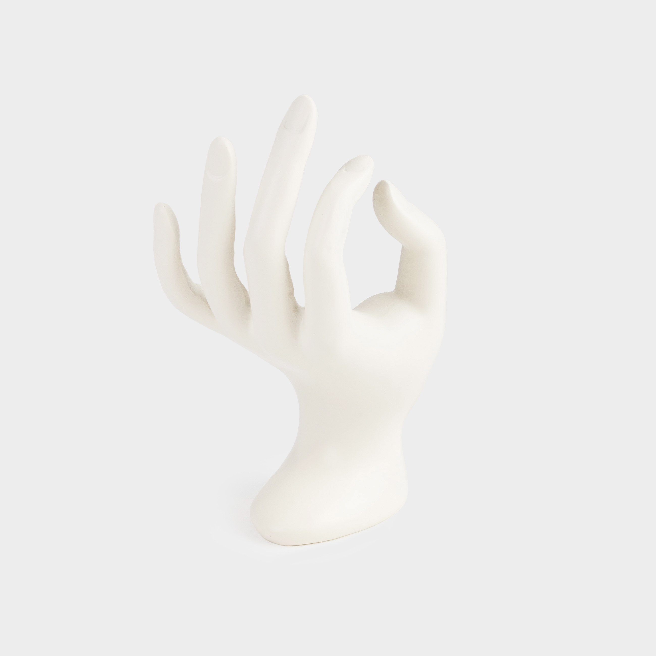 Jewelry holder, 16 cm, polyresin, milky, Hand, Hand, image-2