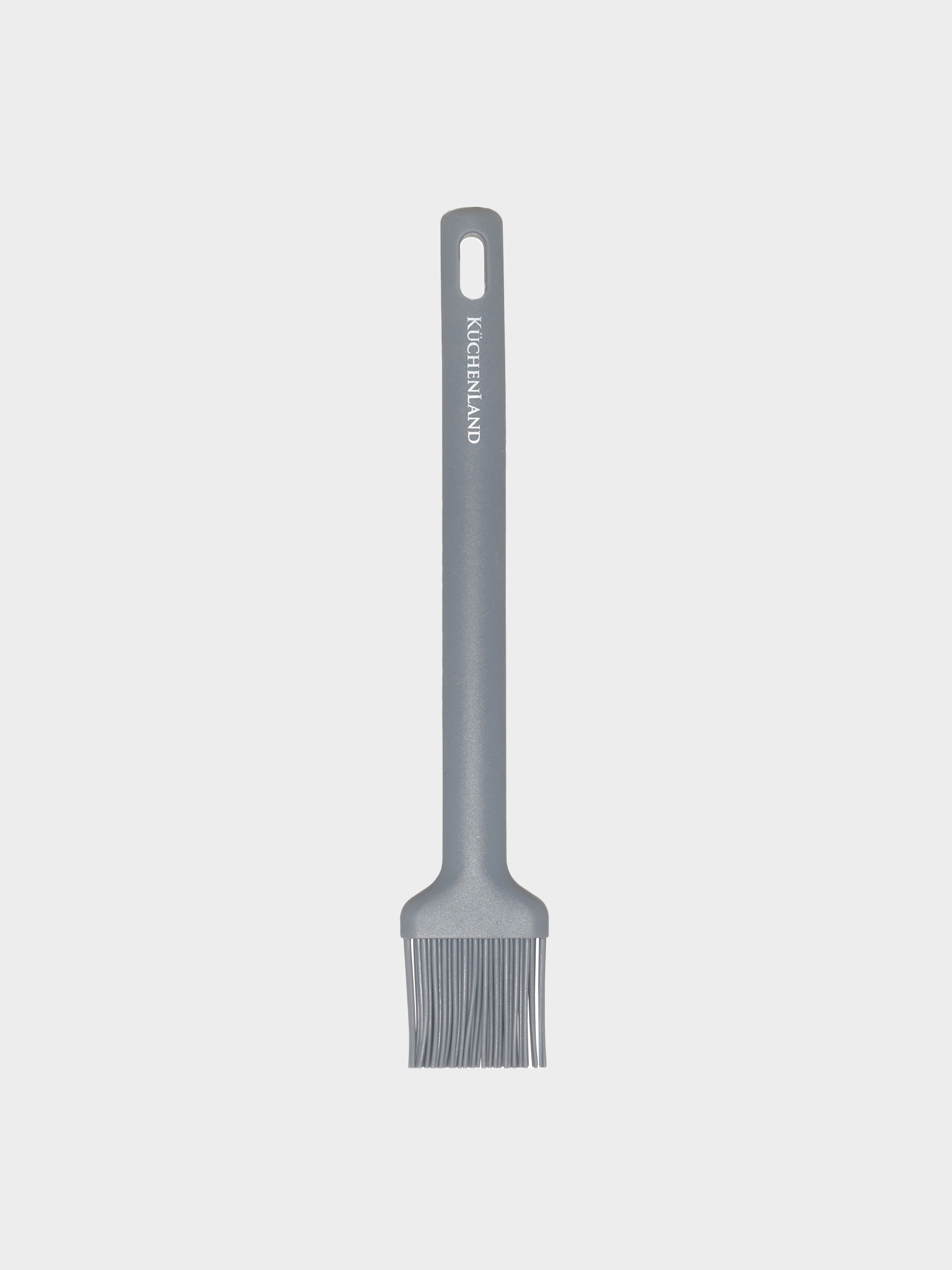Cooking brush, 27 cm, silicone, grey, Grey steel