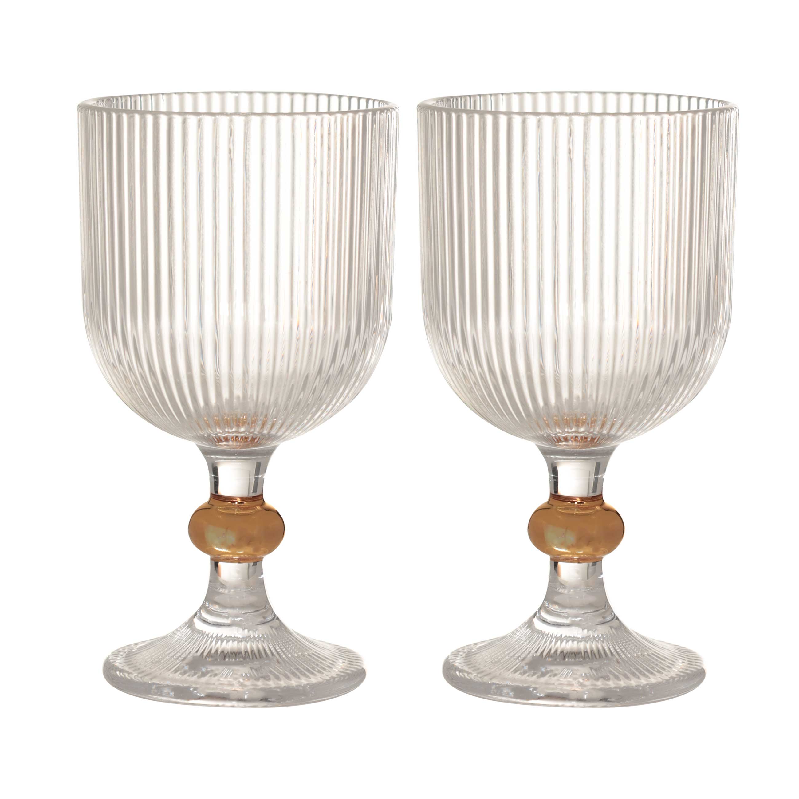 Wine glass, 360 ml, 2 pcs, glass R, Argos gold-t, image-0