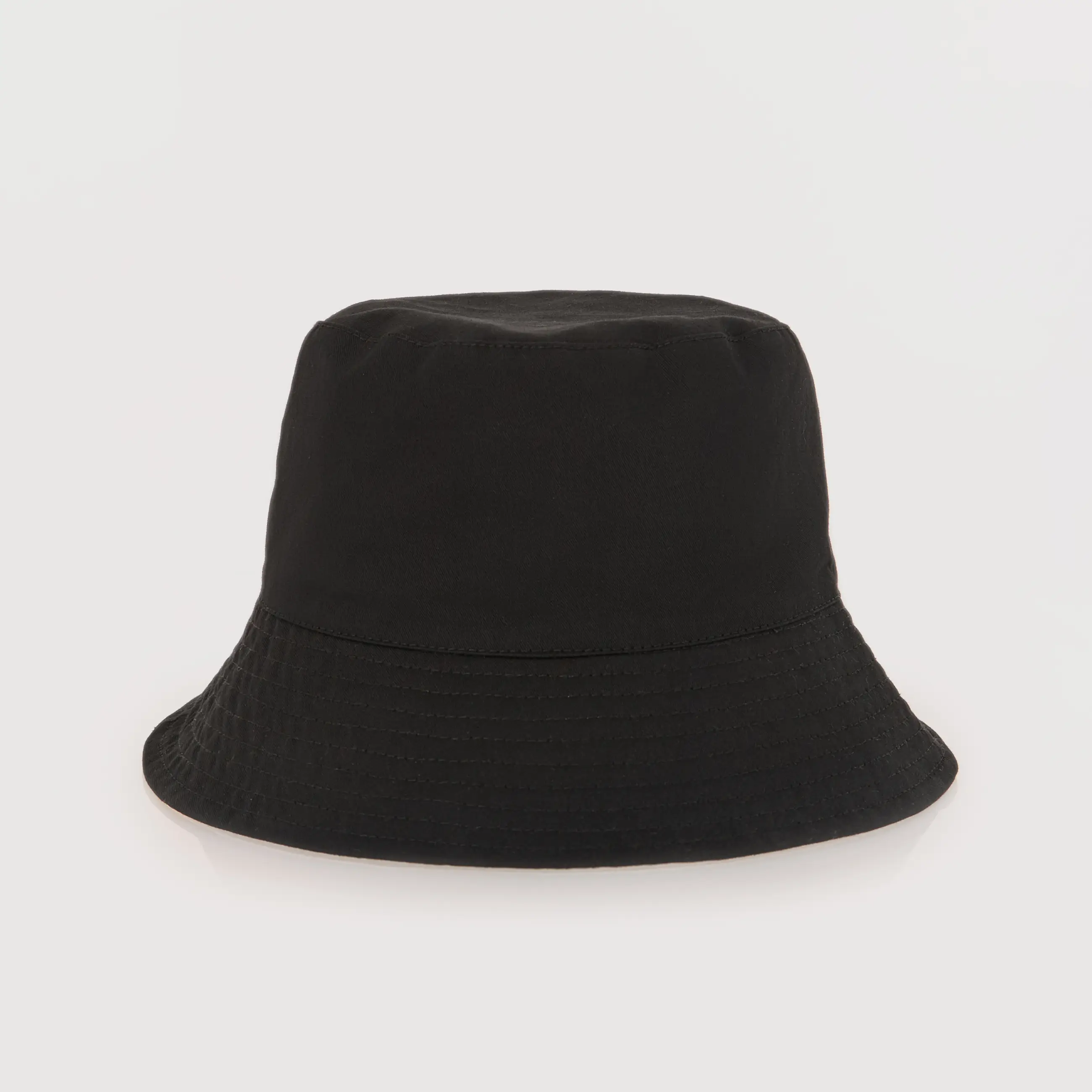 Panama hat, 57 cm, single size, double-sided, cotton, black / milk, Shore