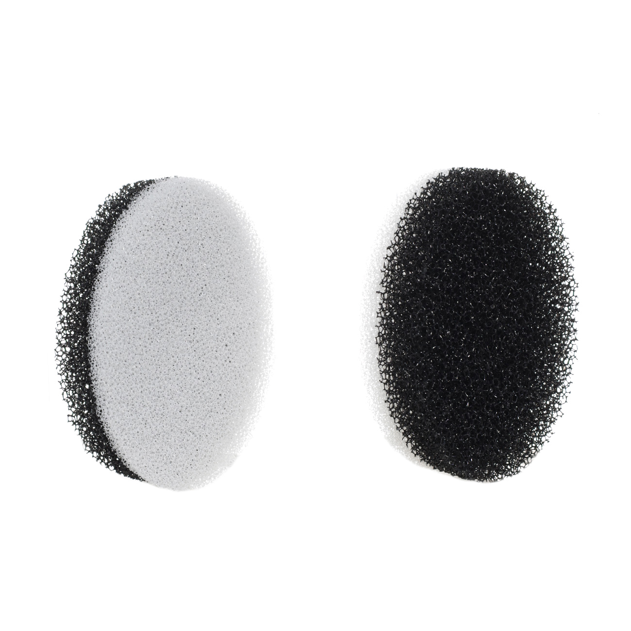 Sponge for washing dishes, 9x6 cm, 3 pcs, abrasive, oval, black and gray, Black clean