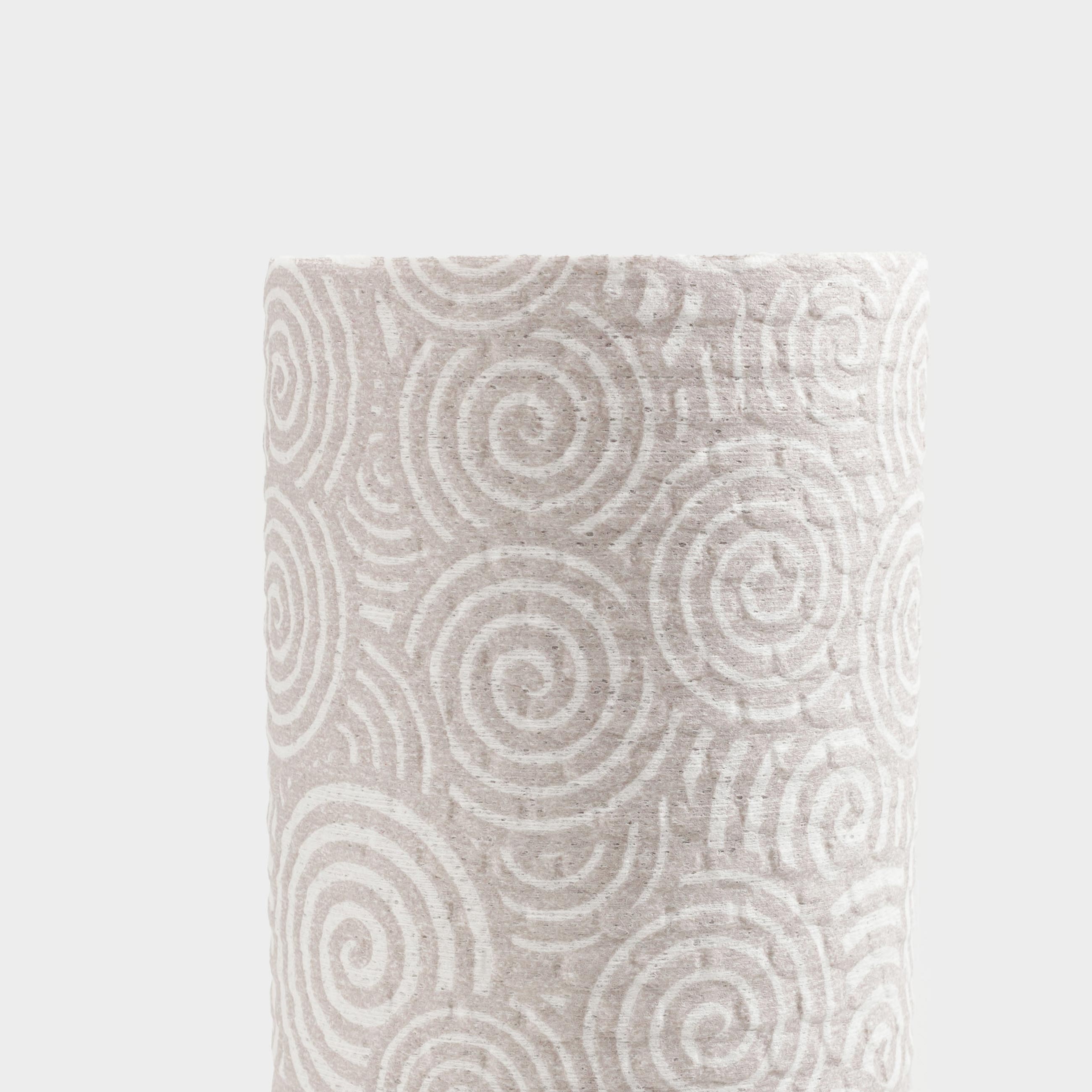 Rolled towels, 25x25 cm, 50 pcs, gray, Curls, Roll
