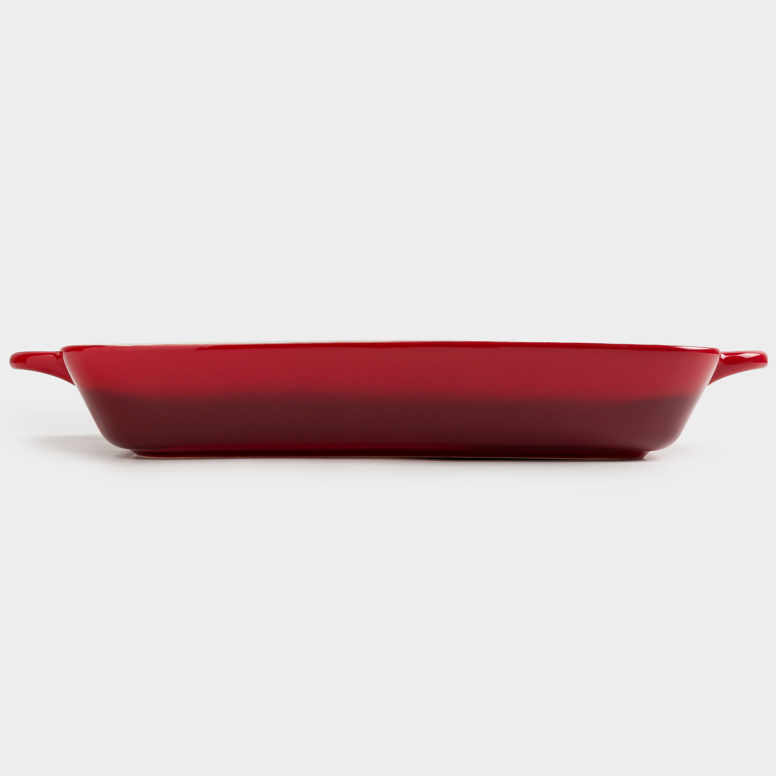 Baking dish, 34x24 cm, ceramic, rectangular, burgundy, Gradient, Cakes gradient