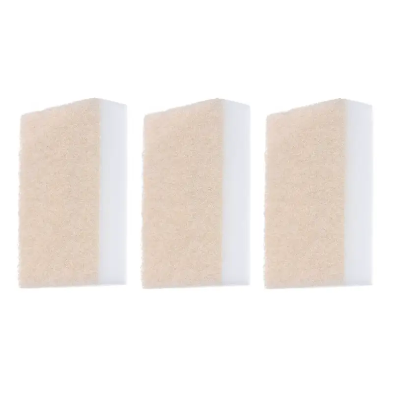 Melamine sponge, 3 pcs, with abrasive insert, beige, Clean ,image-0