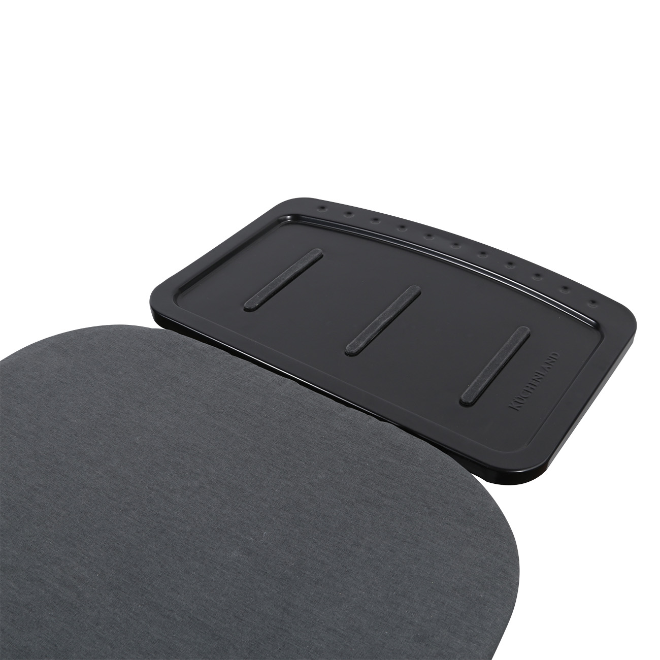 Ironing board, 38x122 cm, metal / cotton, dark grey, Compact Black