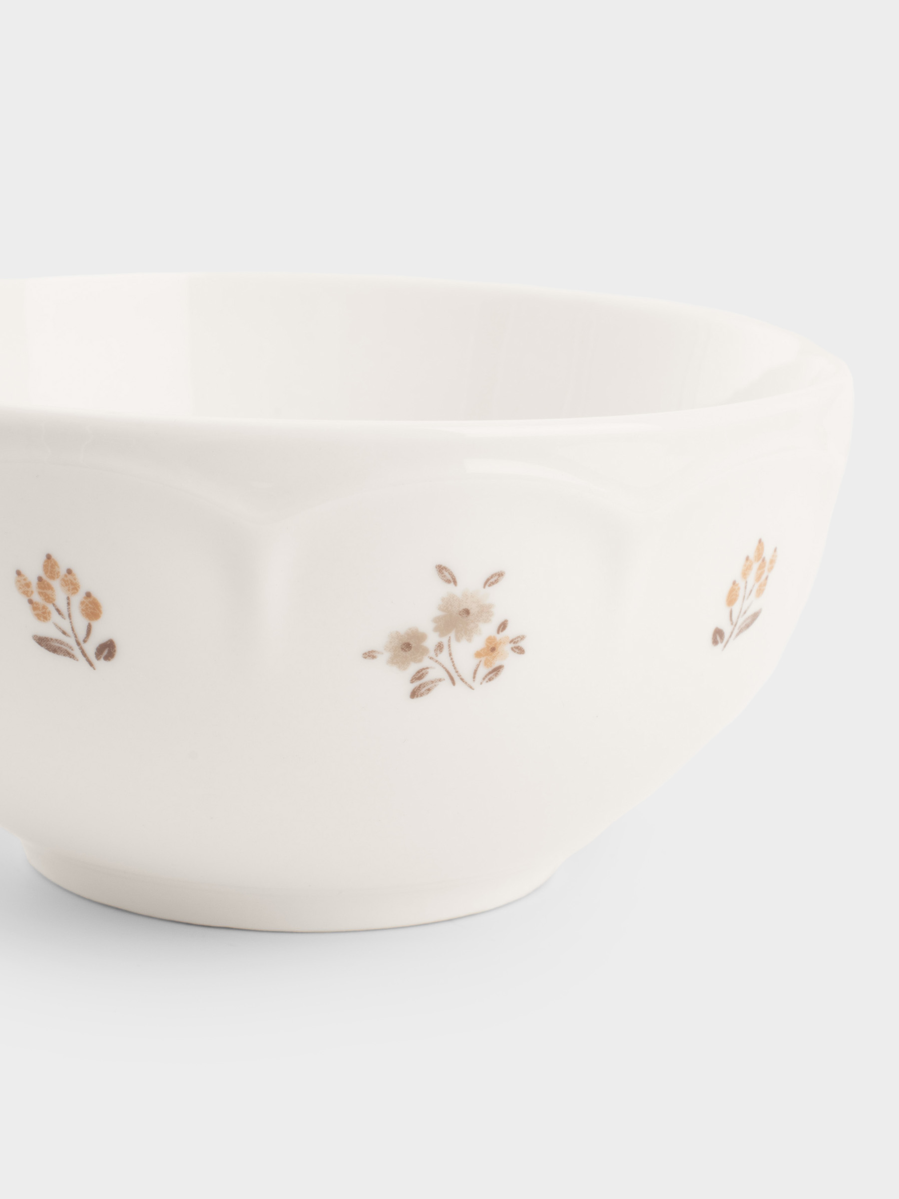 Bowl, 14x7 cm, 2 pcs, porcelain N, white, Vintage flowers, La flore, image-4