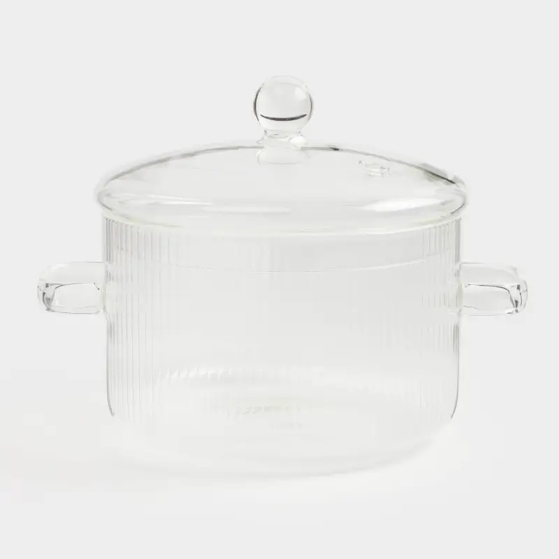 Pot, 16 cm, 1,7 l, with lid, glass B, Ribby