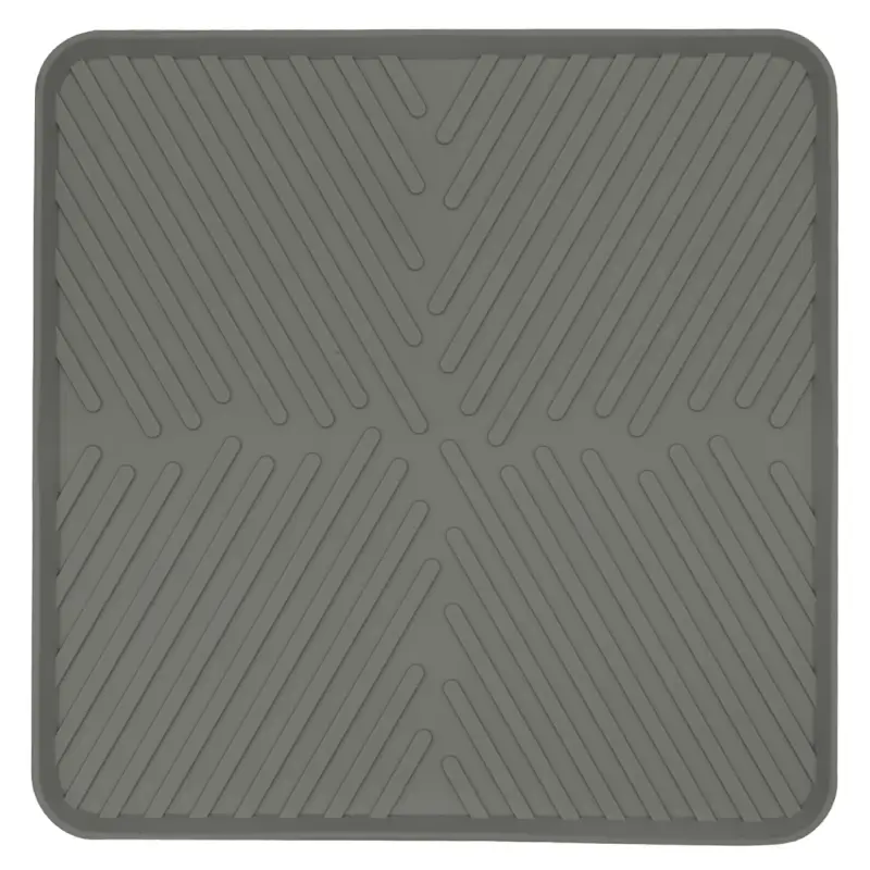 Dish drying mat, 30x30 cm, rubber, grey, Assist ,image-0