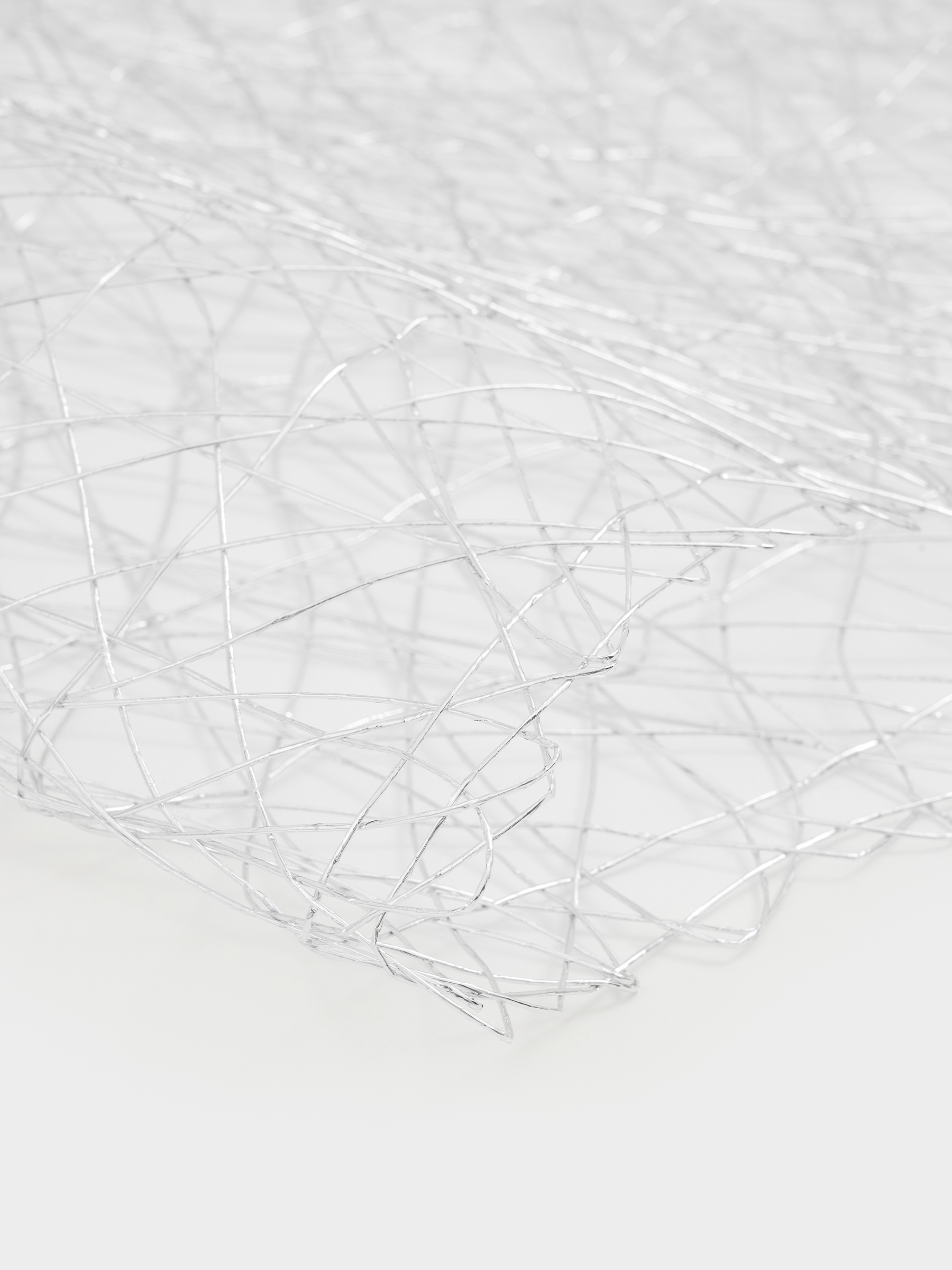 Table runner, 40x160 cm, cellulose / PET, silver, Cobweb, Azhur Grid, image-1
