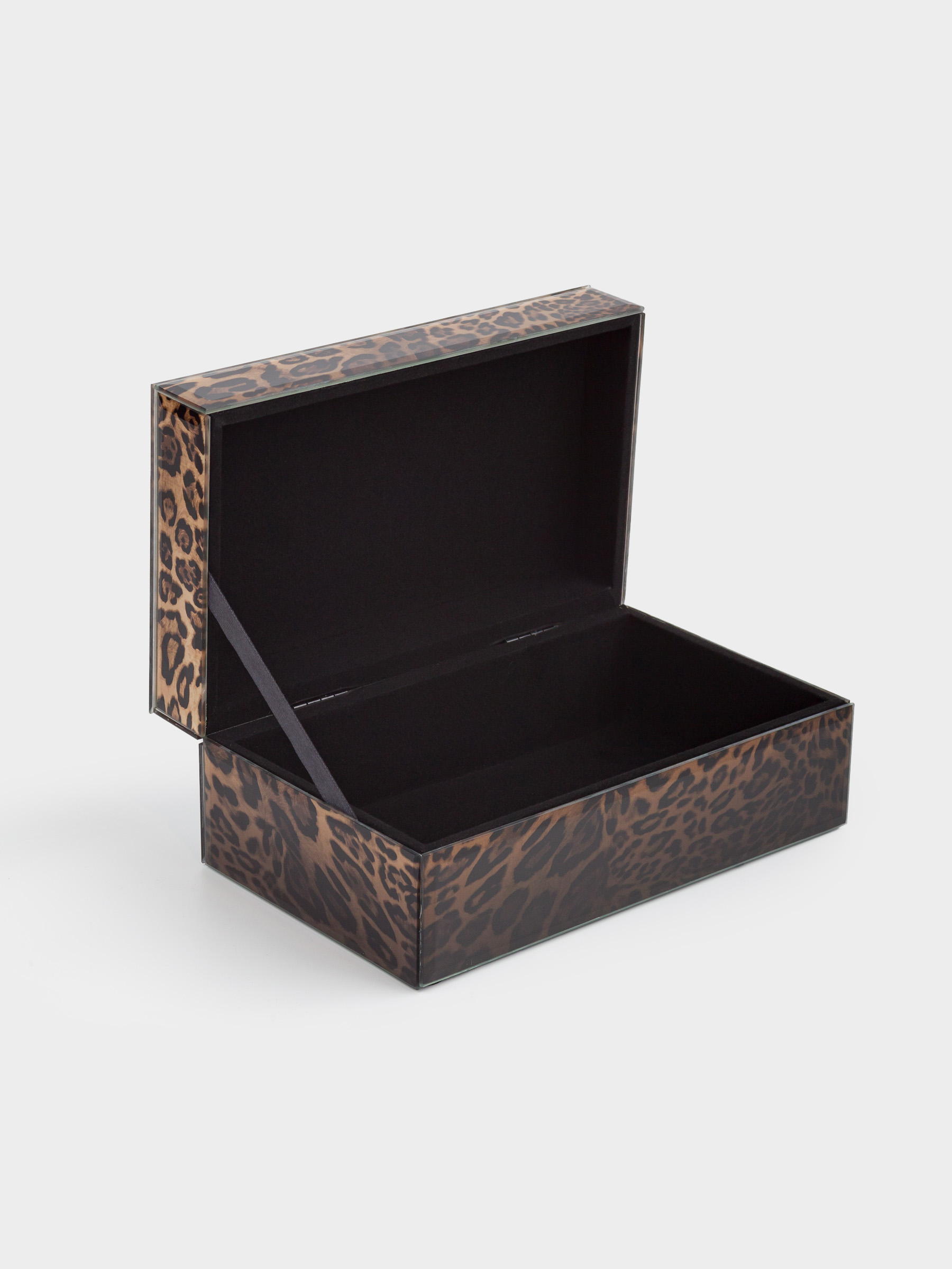Jewelry box, 21x13 cm, glass, Leopard, Leopard, image-4