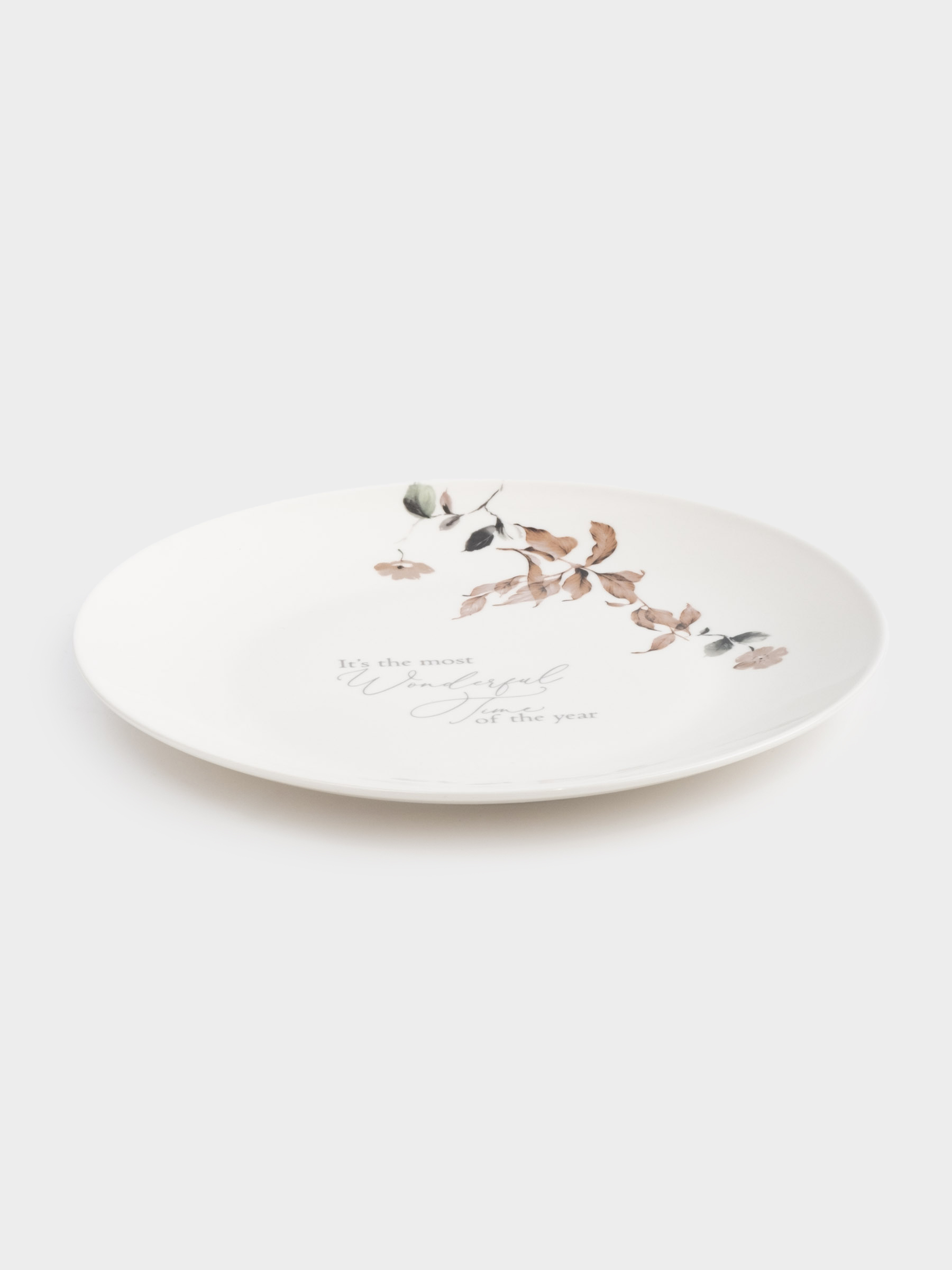 Snack plate, 20 cm, 2 pcs, porcelain N, Autumn flowers, Refined floral, image-3