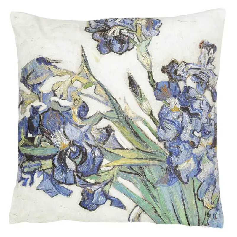 Decorative pillow, 45x45 cm, polyester, Irises, Van Gogh, Art