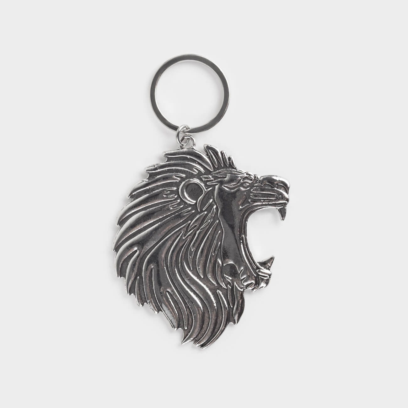 Keychain bottle opener, 8 cm, steel, Lion, Leo