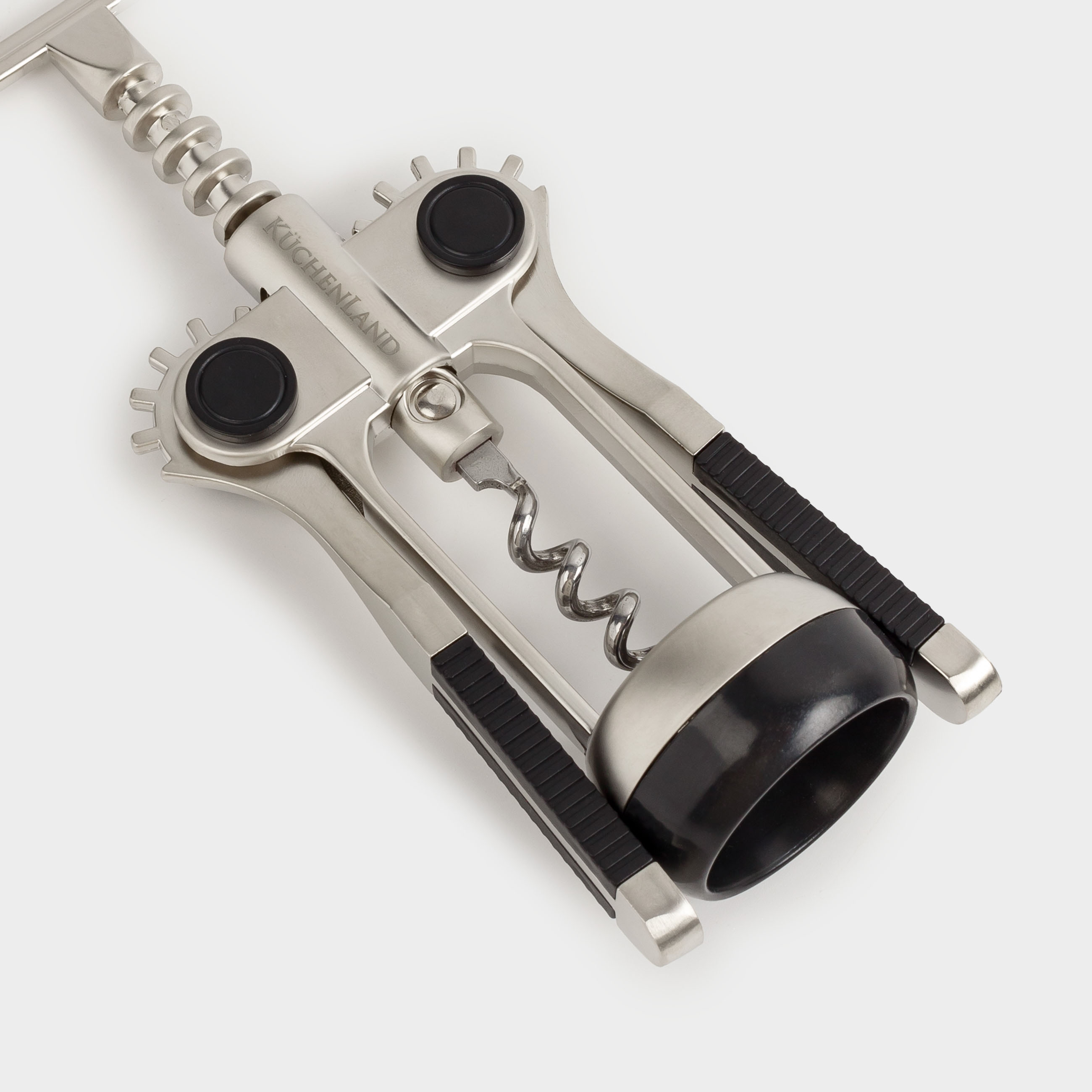 Lever corkscrew, 18 cm, metal / plastic, Accelerated, image-4