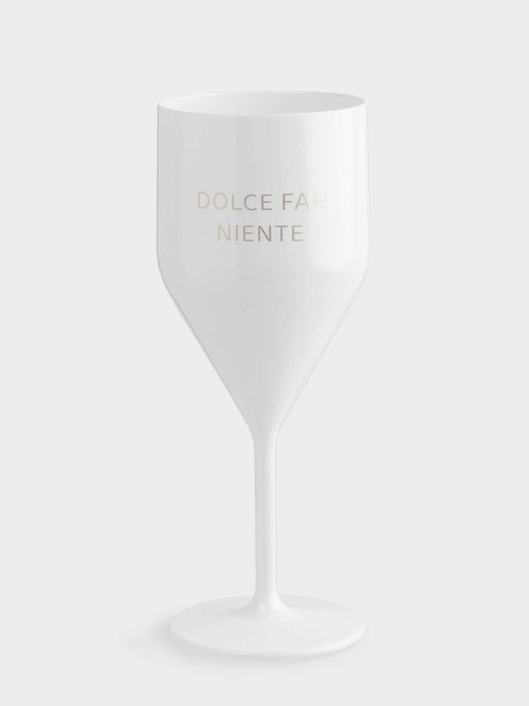 Drinking glass, 400 ml, plastic, white, Dolce far niente, Course, image-0