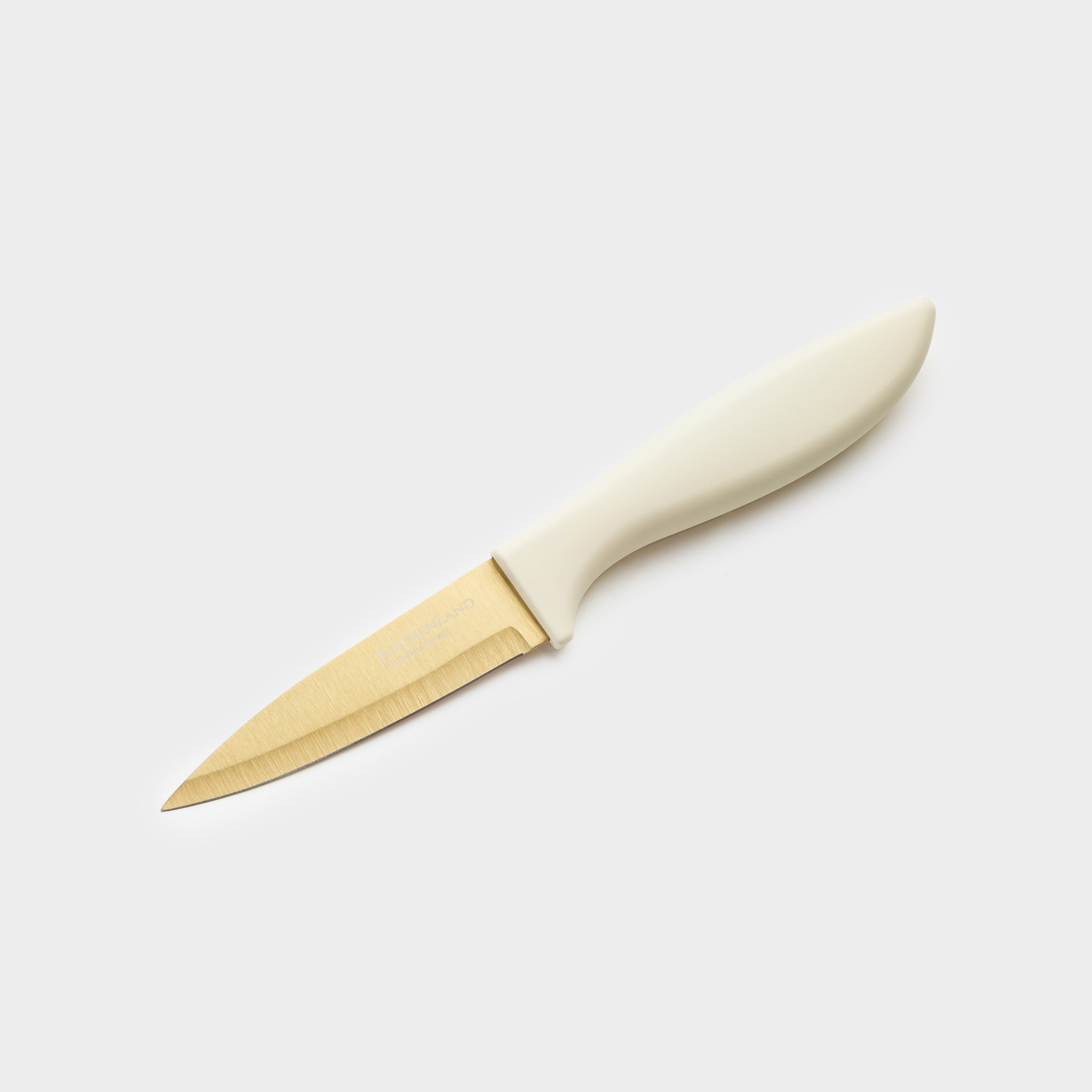 Slicing knife, 13 cm, with case, steel / plastic, milky gold, Regular gold, image-2