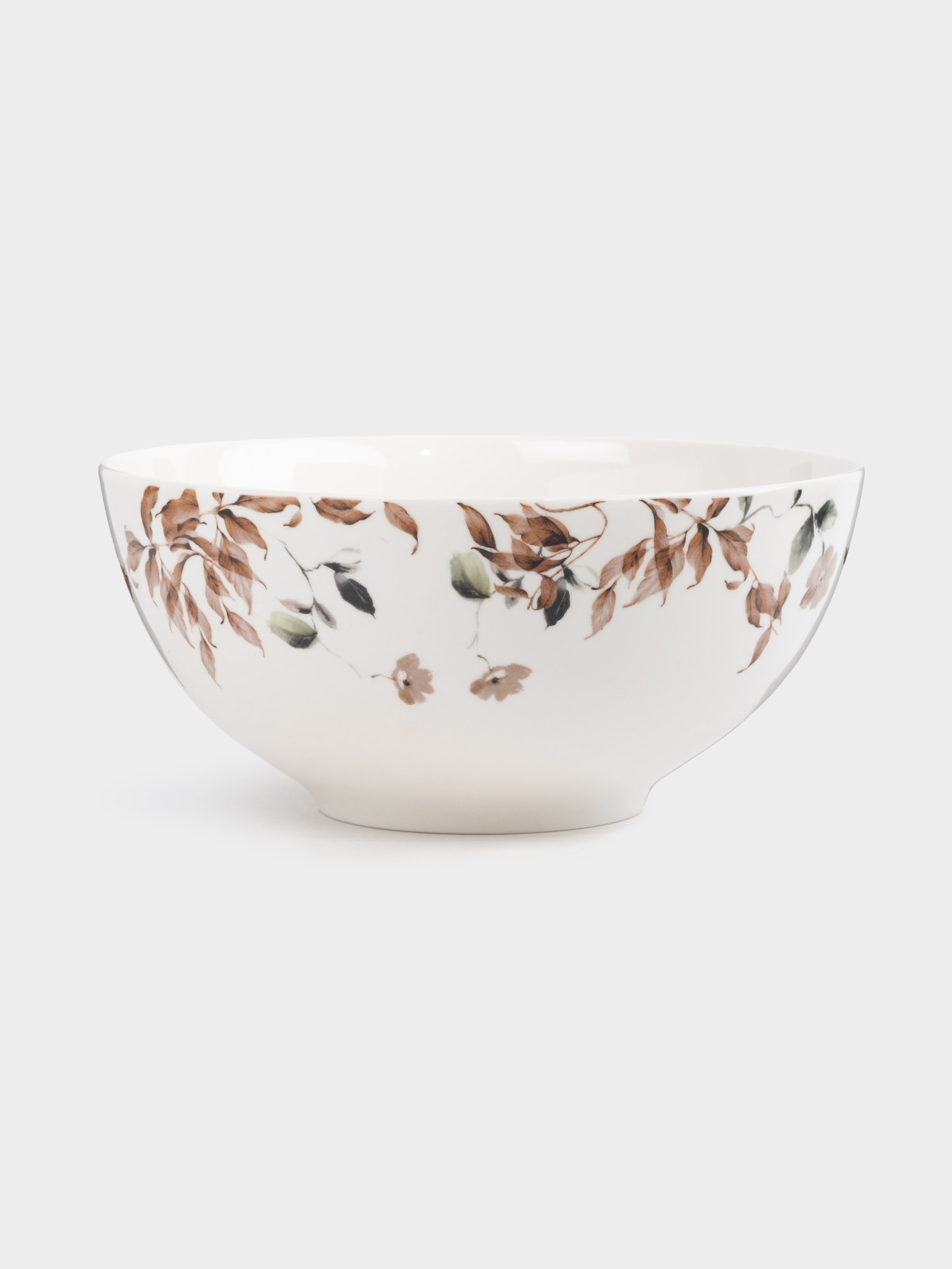 Salad bowl, 16x7 cm, 700 ml, porcelain N, Autumn flowers, Refined floral, image-0