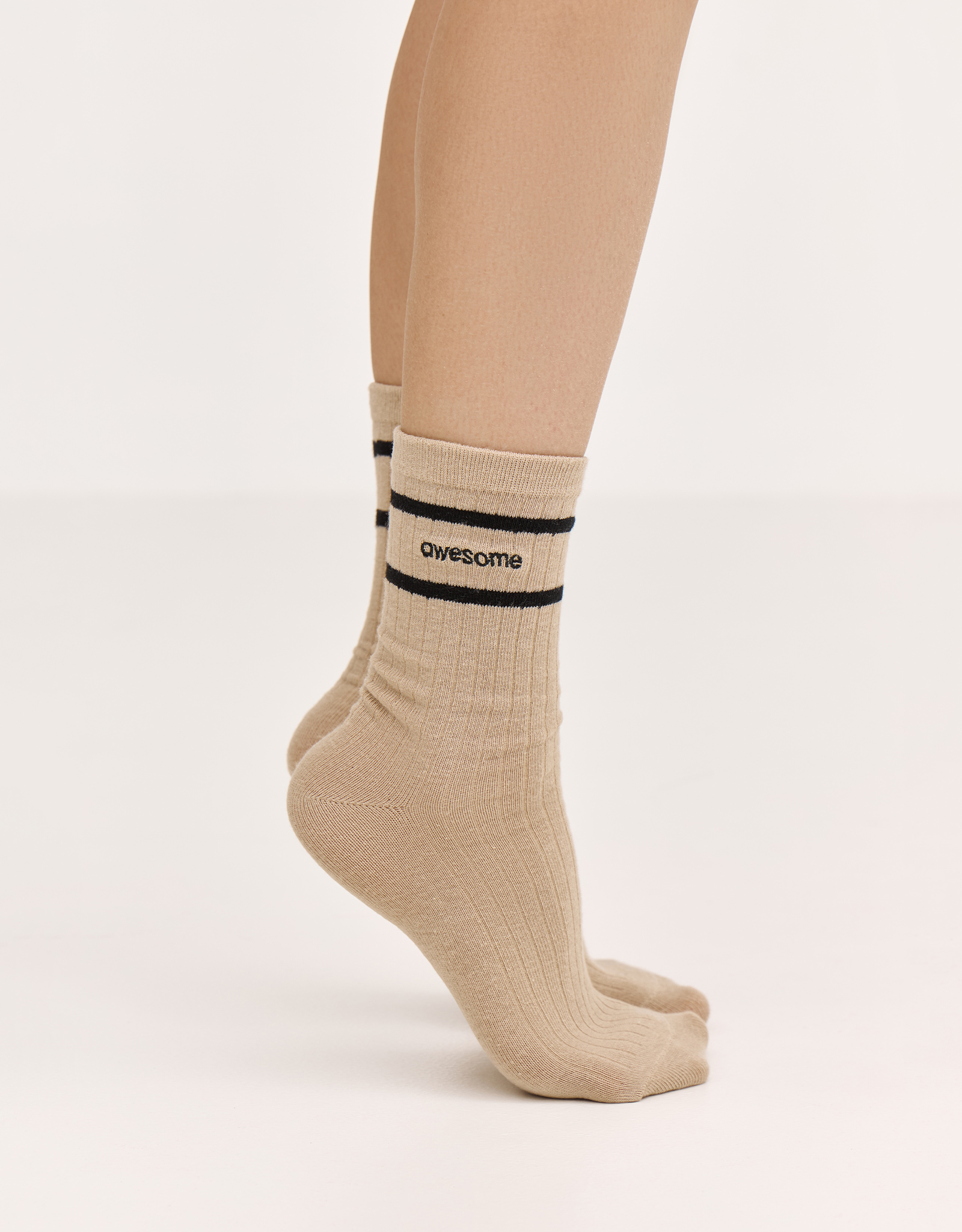 Women's socks, size 36-38, cotton / polyester, black, Twice, Rib font