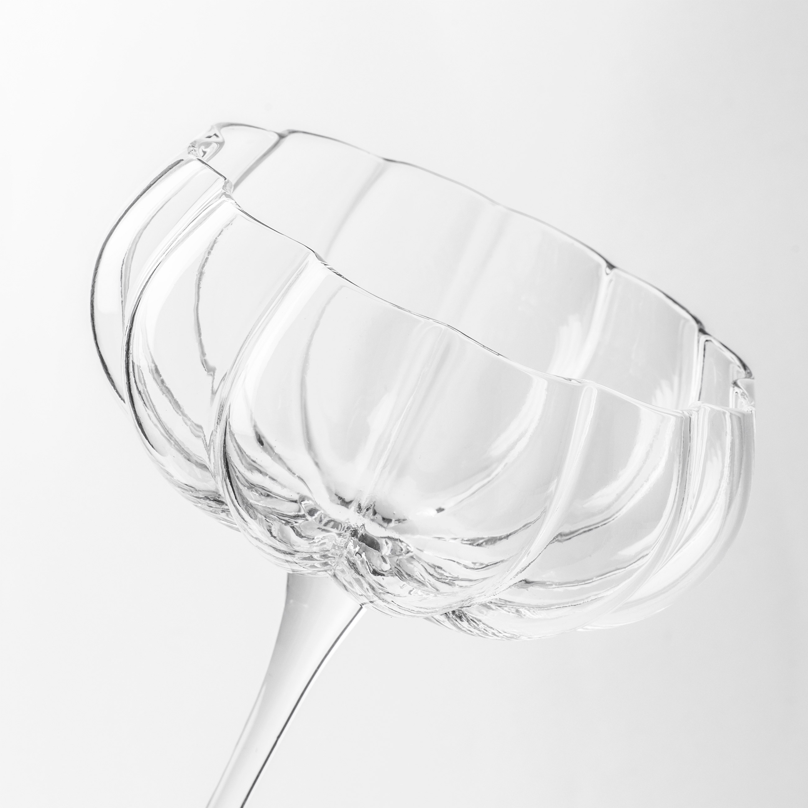 Champagne creamer glass, 310 ml, 2 pcs, glass, Blossom, image-6
